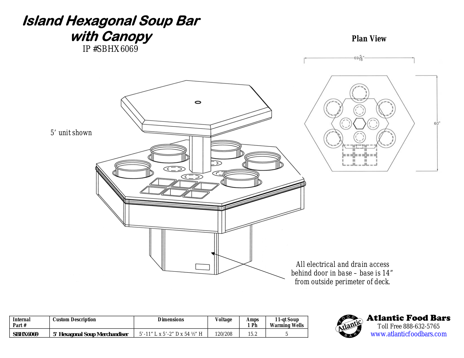 Atlantic Food Bar SBHX6069 User Manual