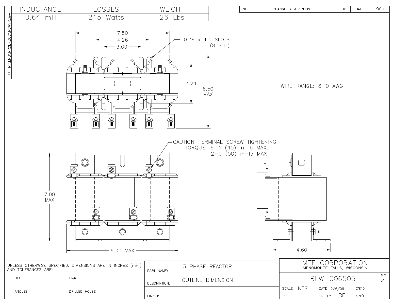 MTE RLW-006505 CAD Drawings