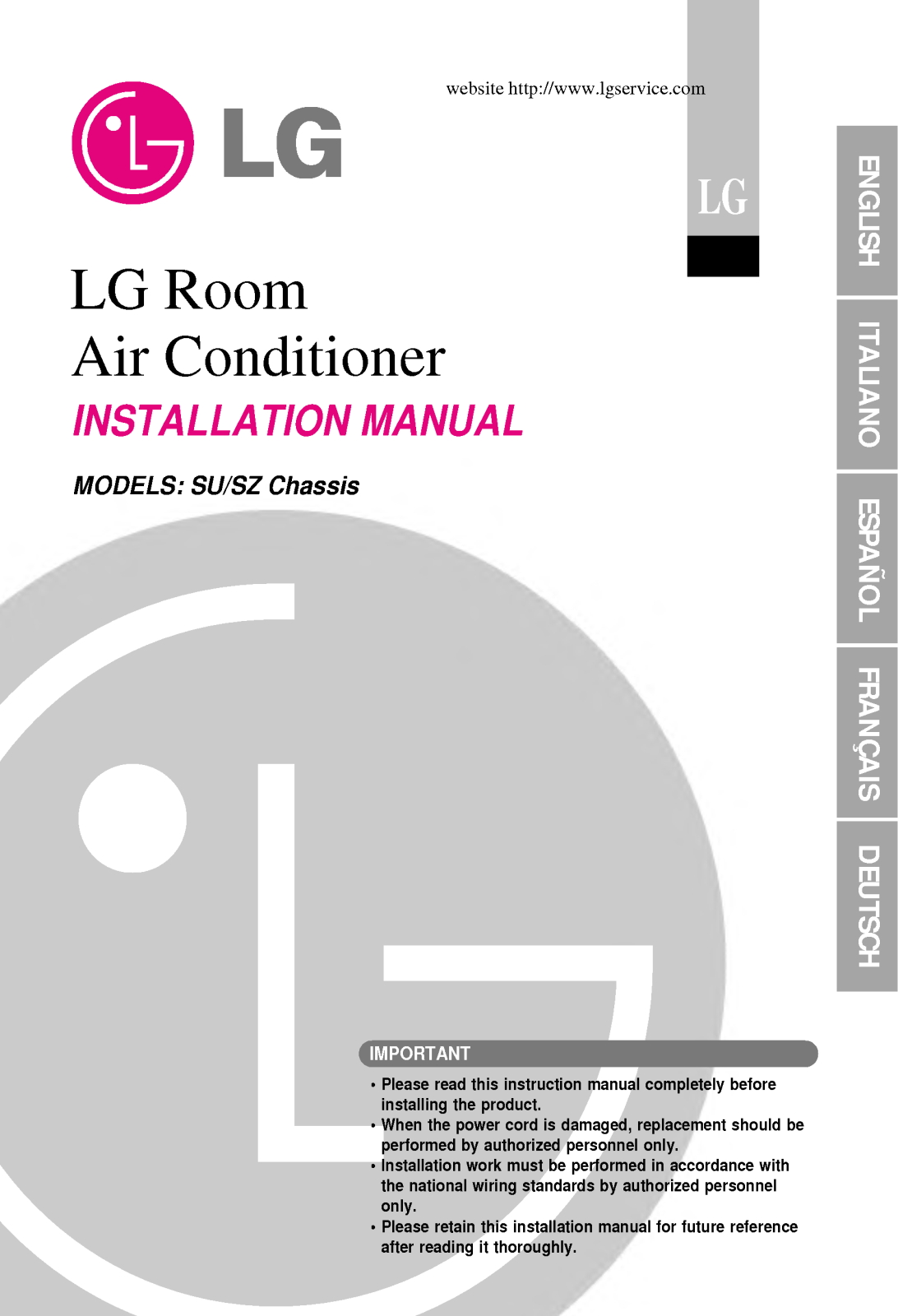 LG C09AWW SU0 User Manual