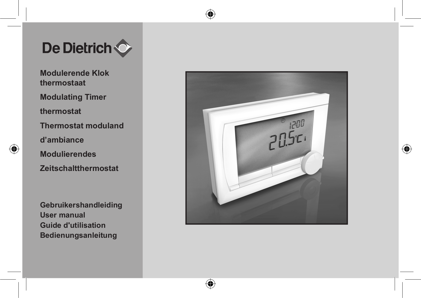 DE DIETRICH Thermostat modulant d’ambiance User Manual