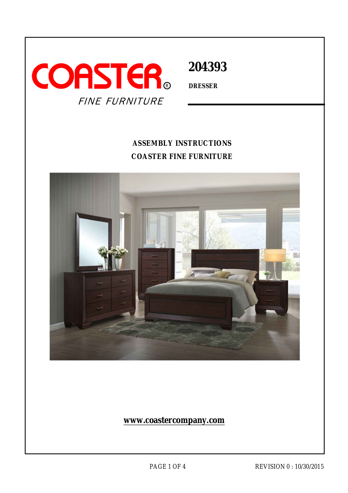 Coaster 204393 Assembly Guide - ManualMachine.com