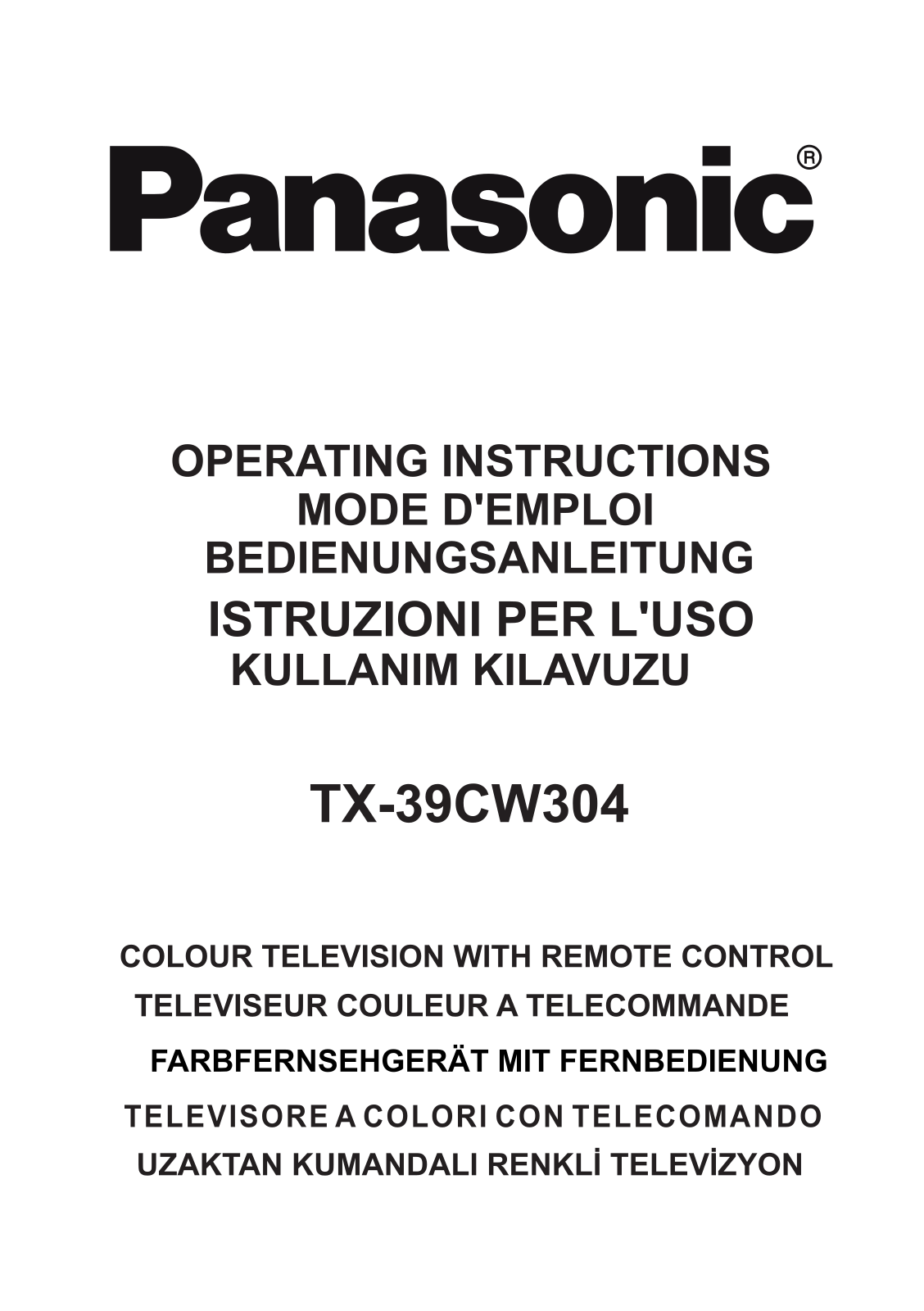 PANASONIC TX-39CW304 User Manual