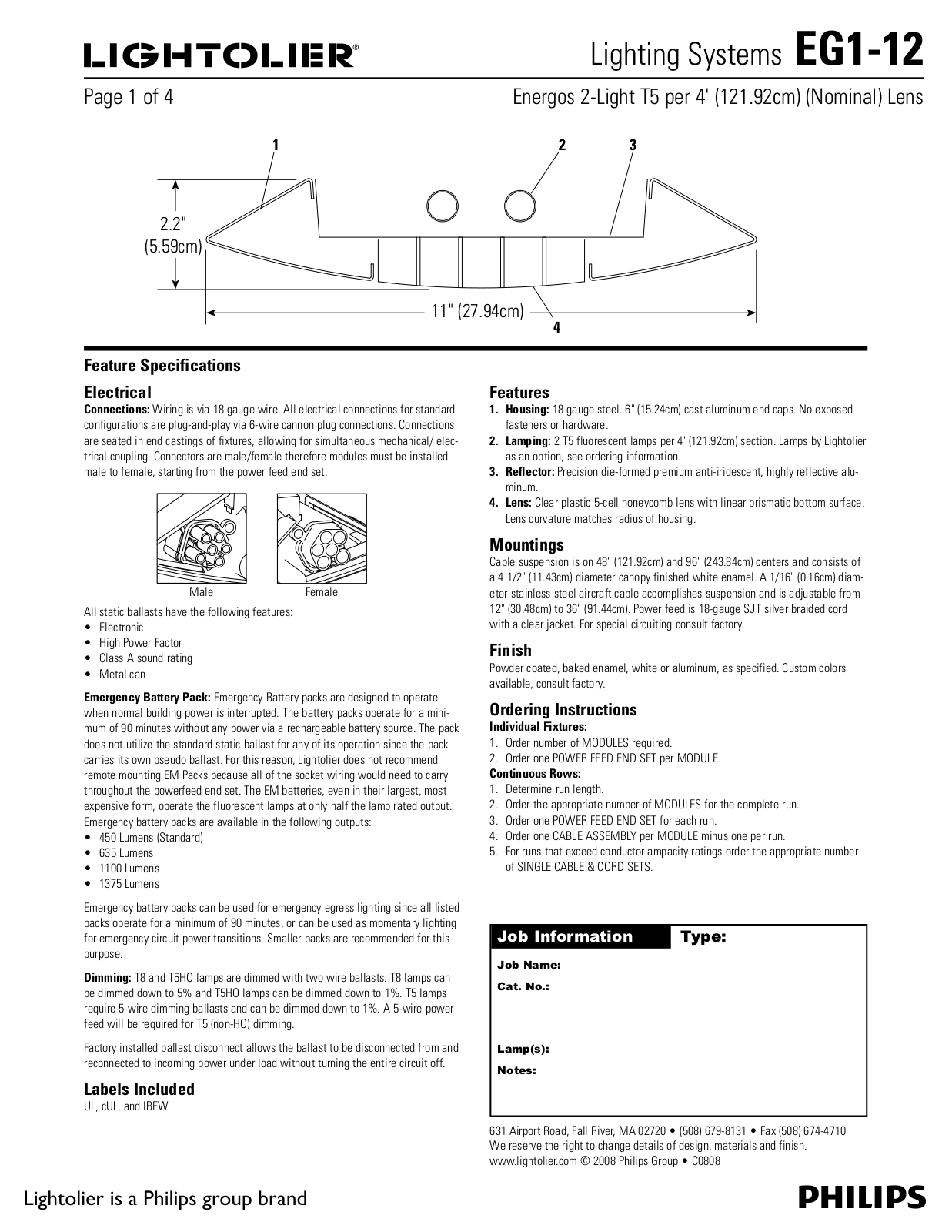 Lightolier EG1-12 User Manual