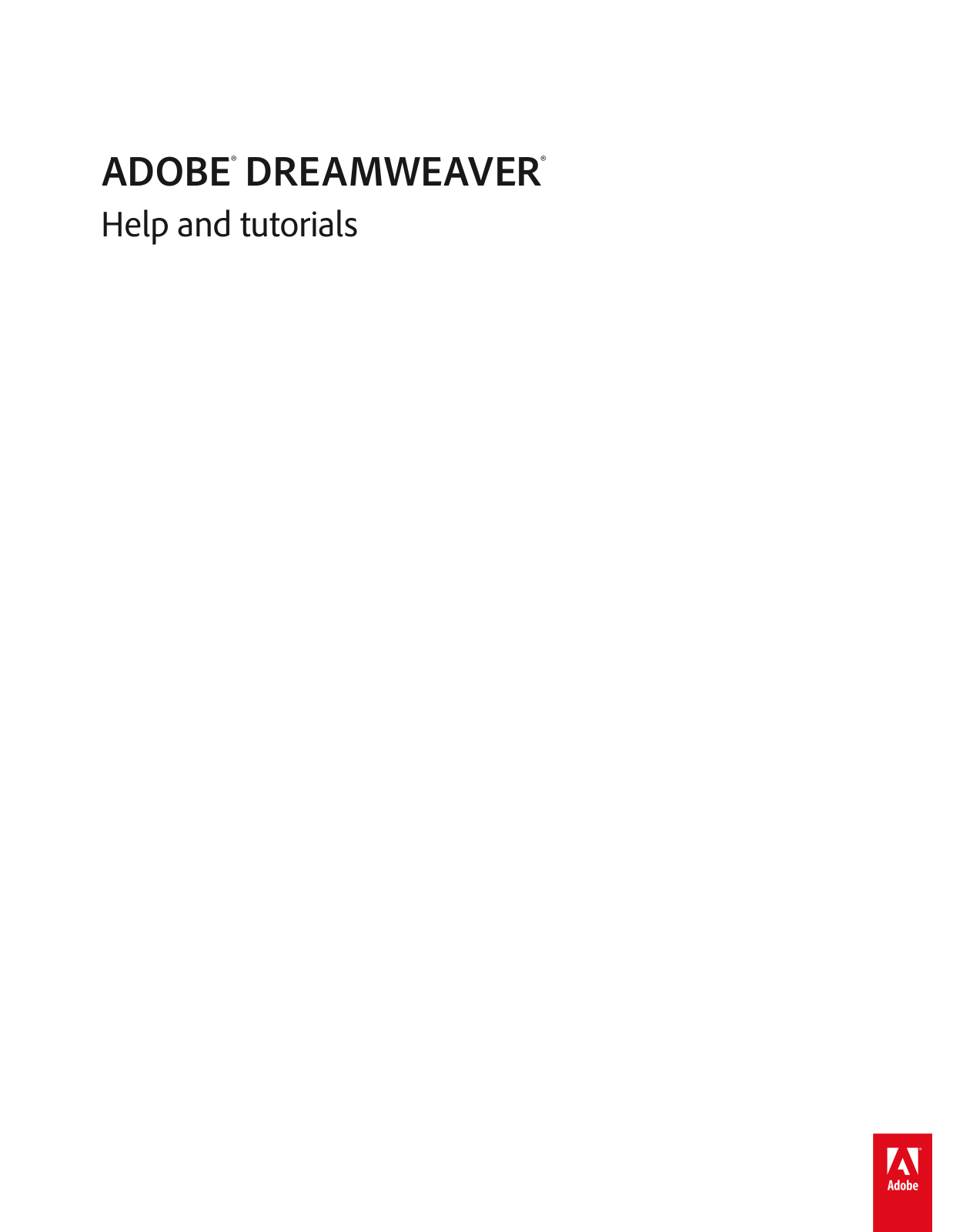 Macromedia Dreamweaver - CS6 User Manual