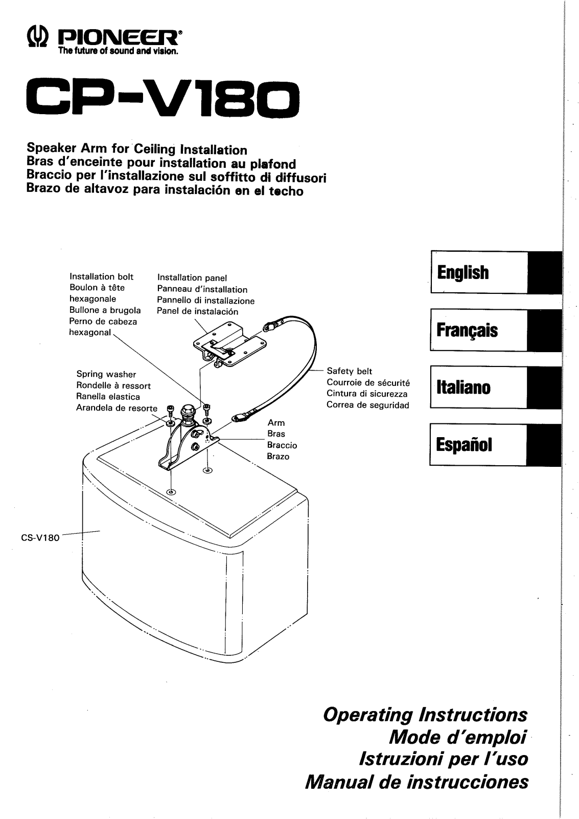 Pioneer CP-V180 User Manual