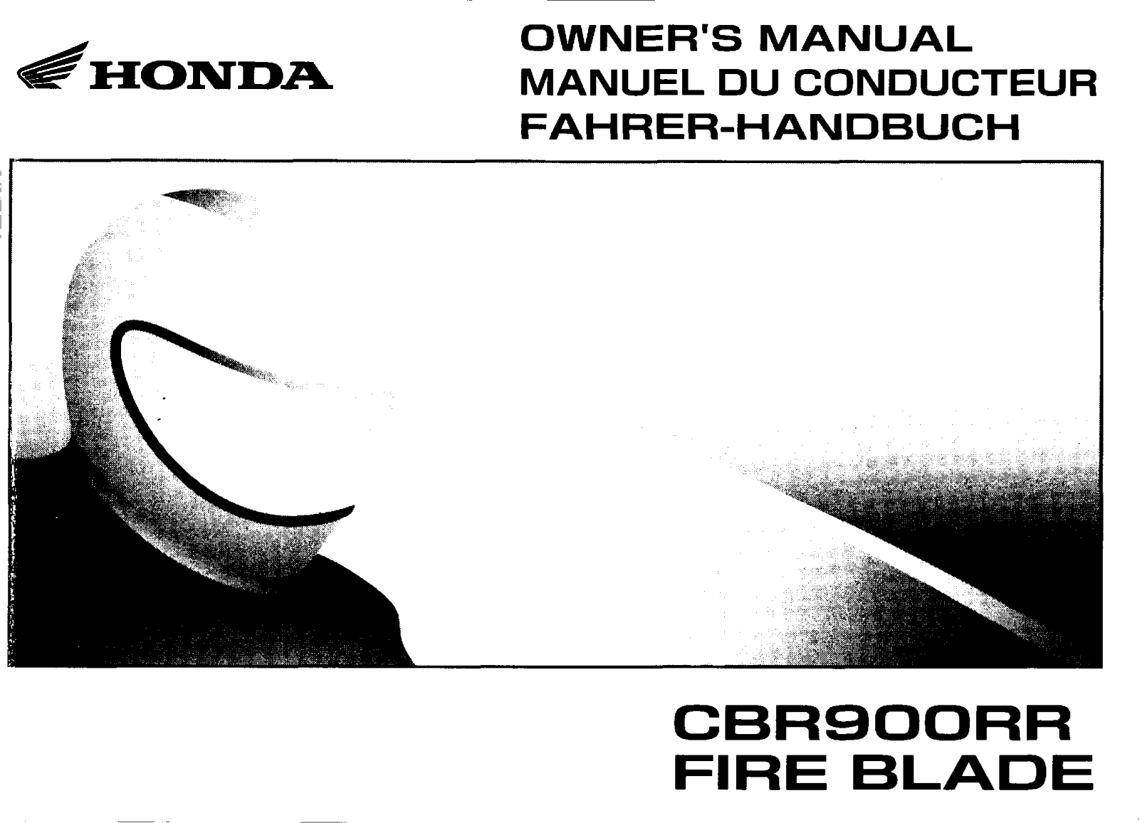 Honda CBR900RR3 Owner's Manual