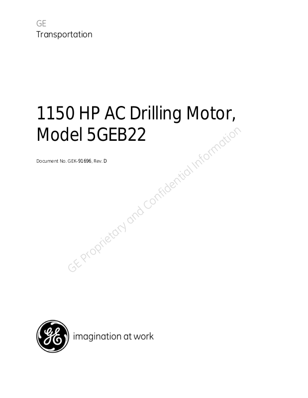 GE 5GEB22 User Manual