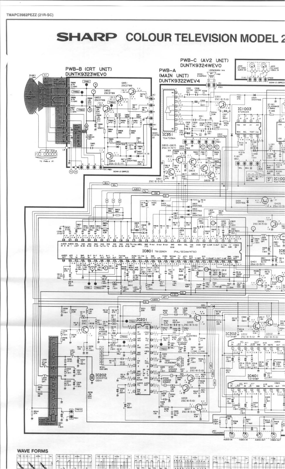 Sharp 21RC-SC Schematic