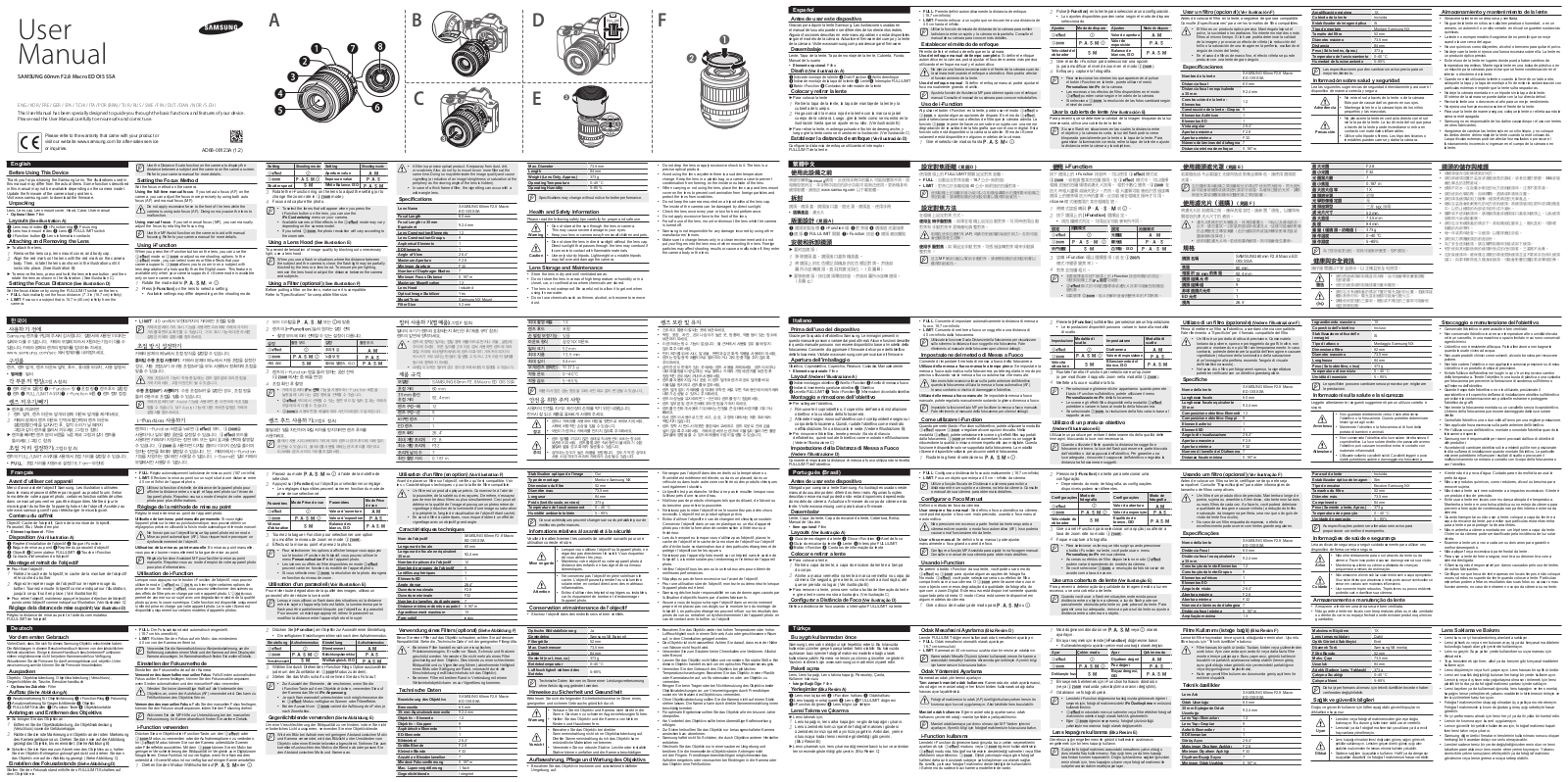 Samsung EX-M60SB User manual