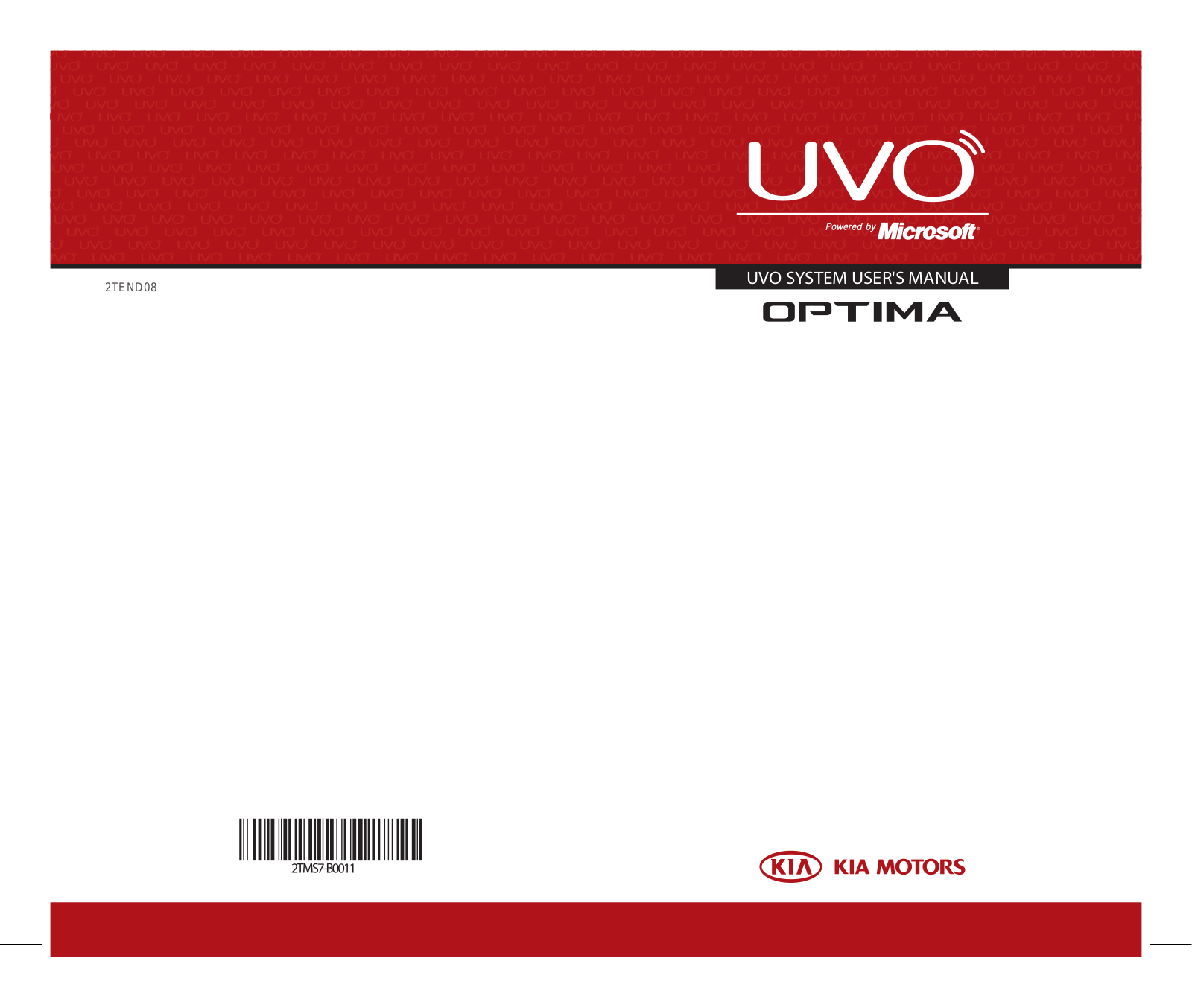 Kia Optima Uvo System 2014 Owner's Manual