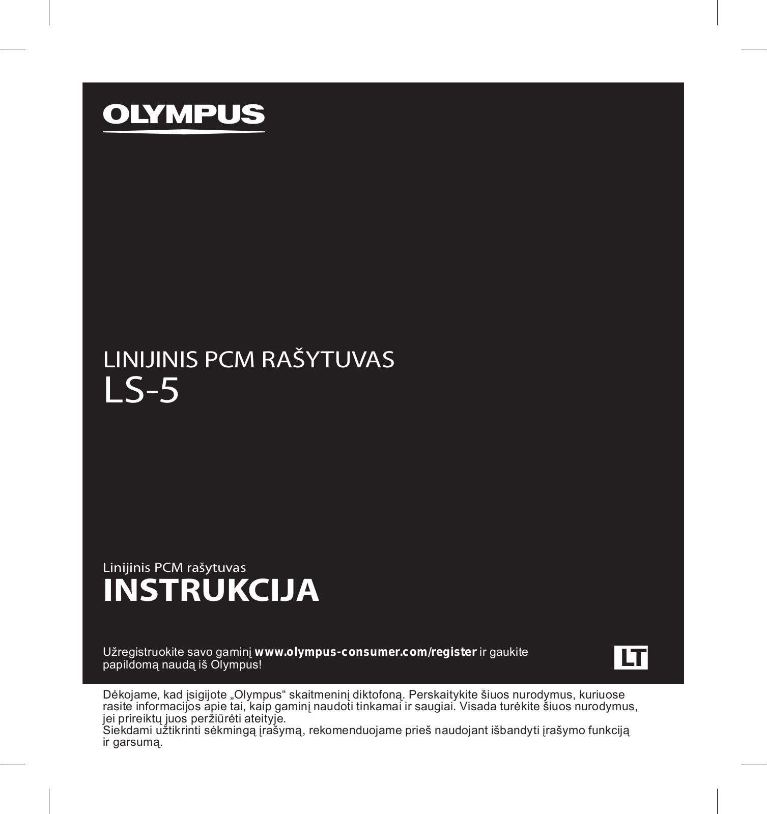 Olympus LS-5 User Manual