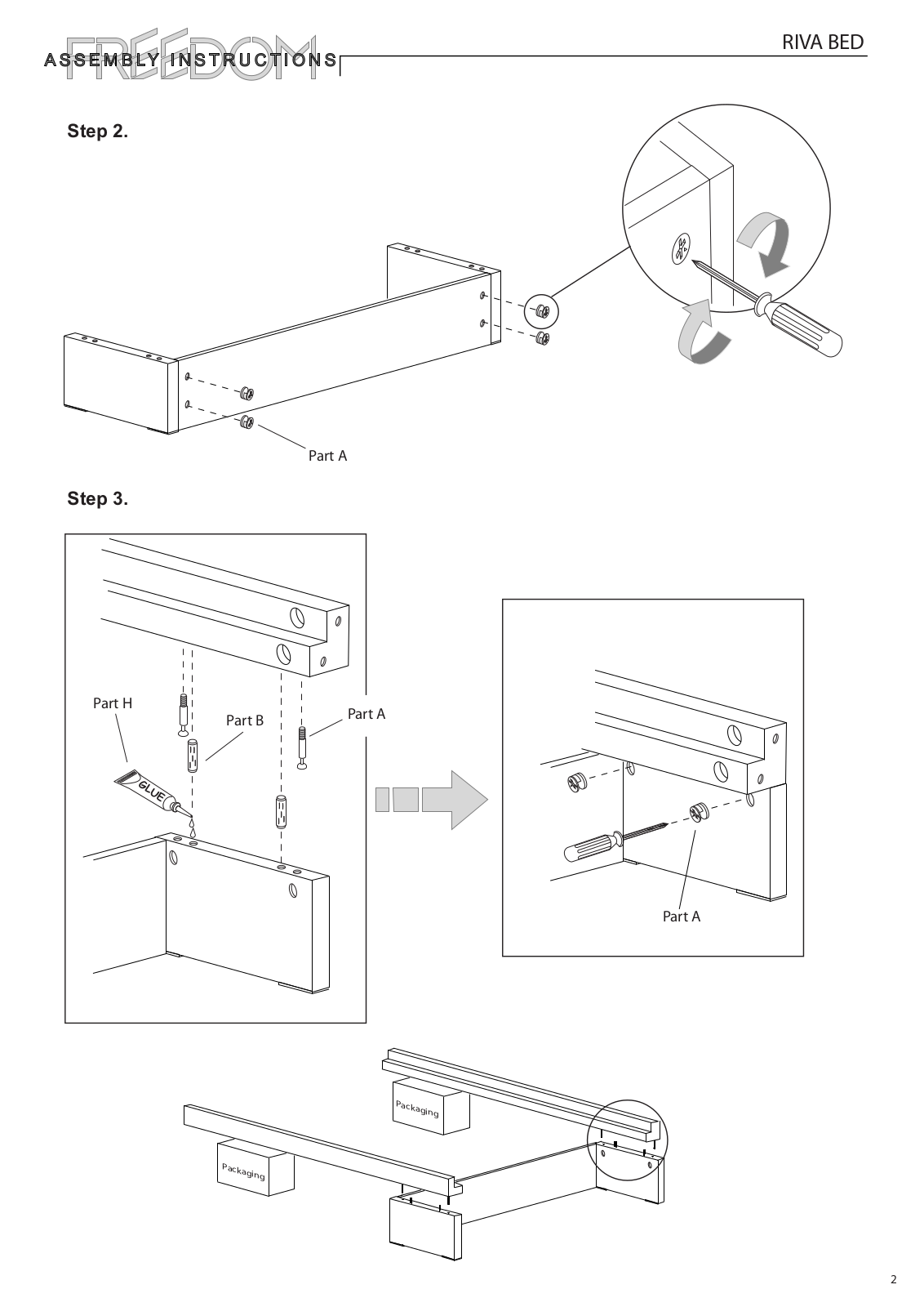 Freedom Riva Bed Assembly Instruction