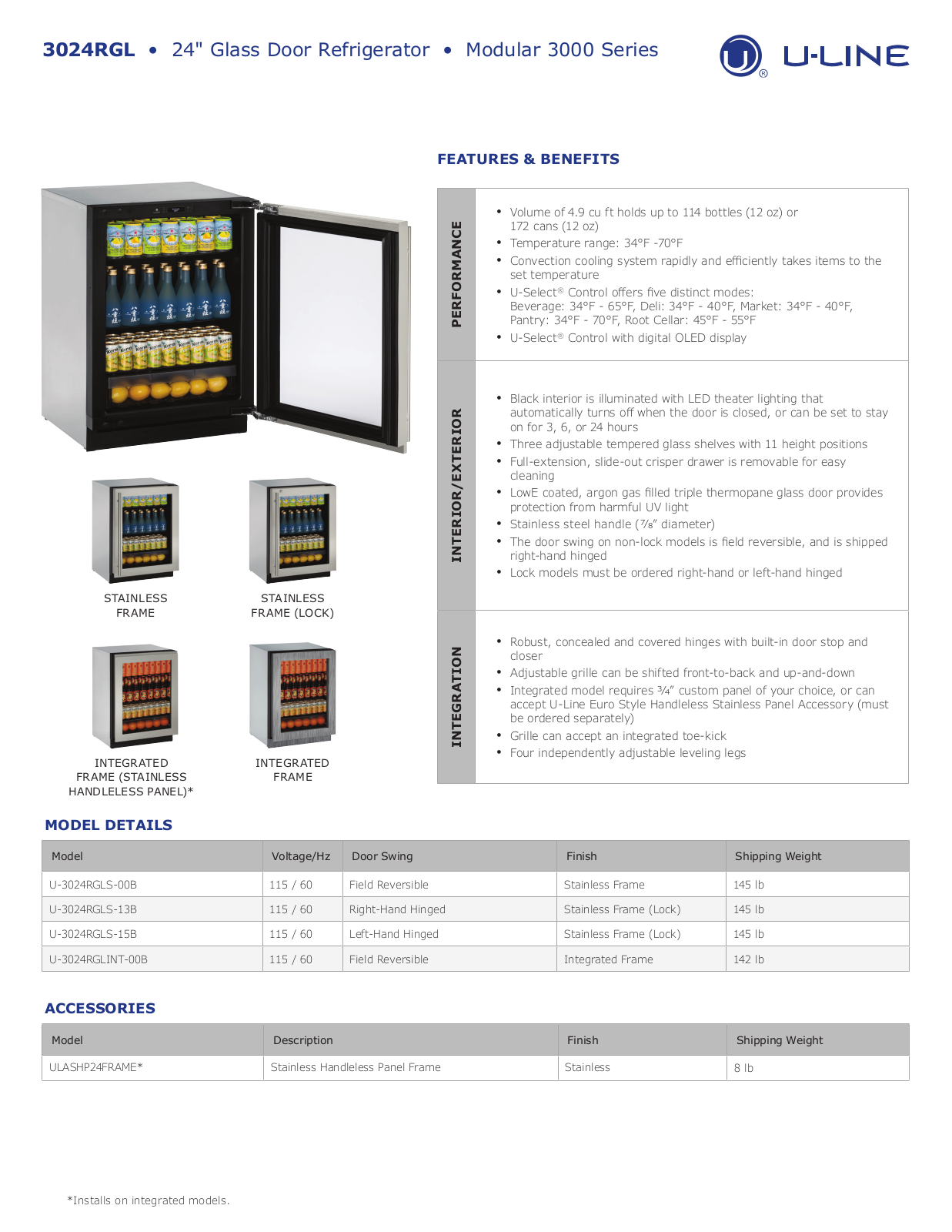 U-Line ULNE1469 Specifications - ManualMachine.com