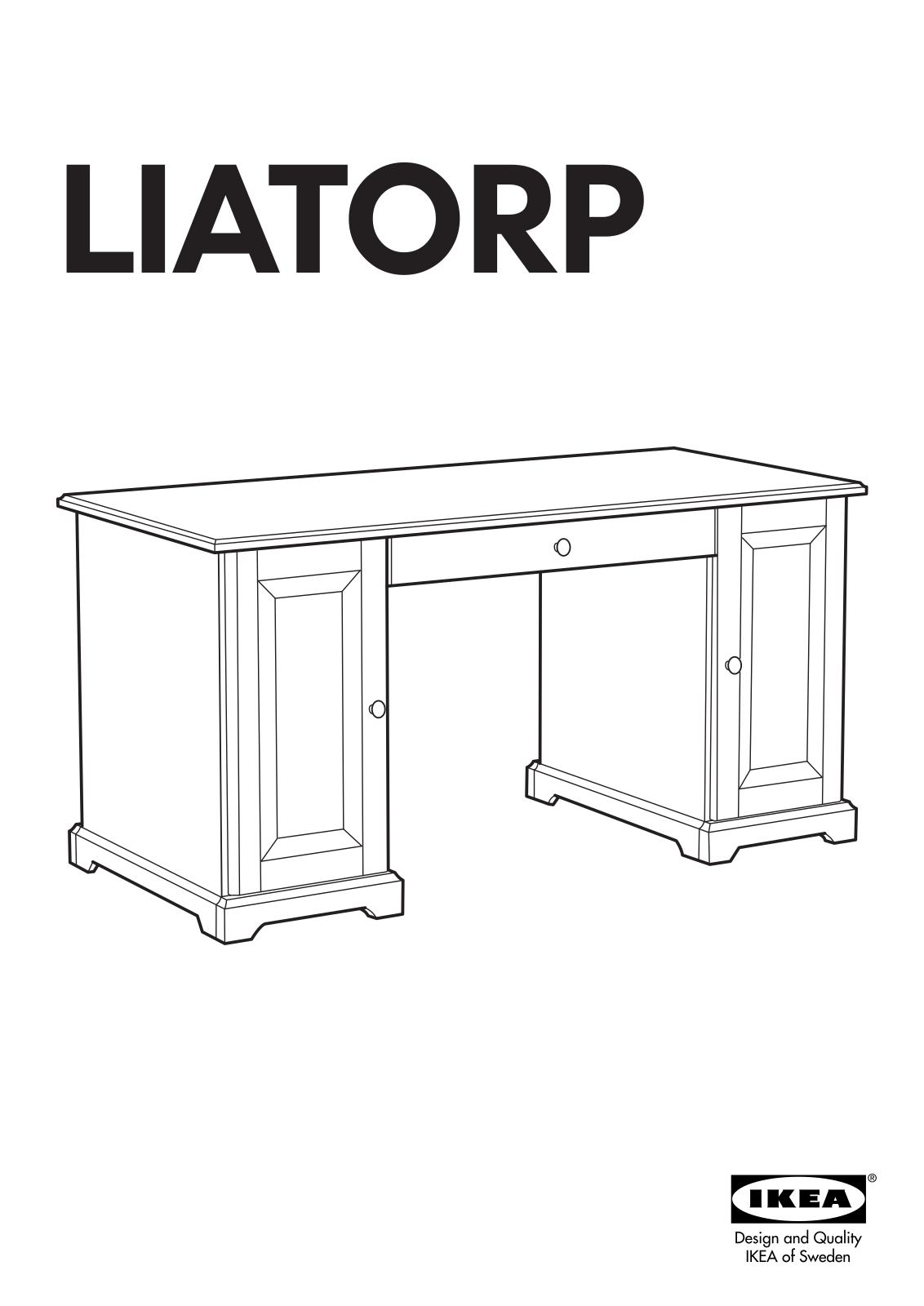 IKEA LIATORP DESK 57 1-8X25 5-8 Assembly Instruction