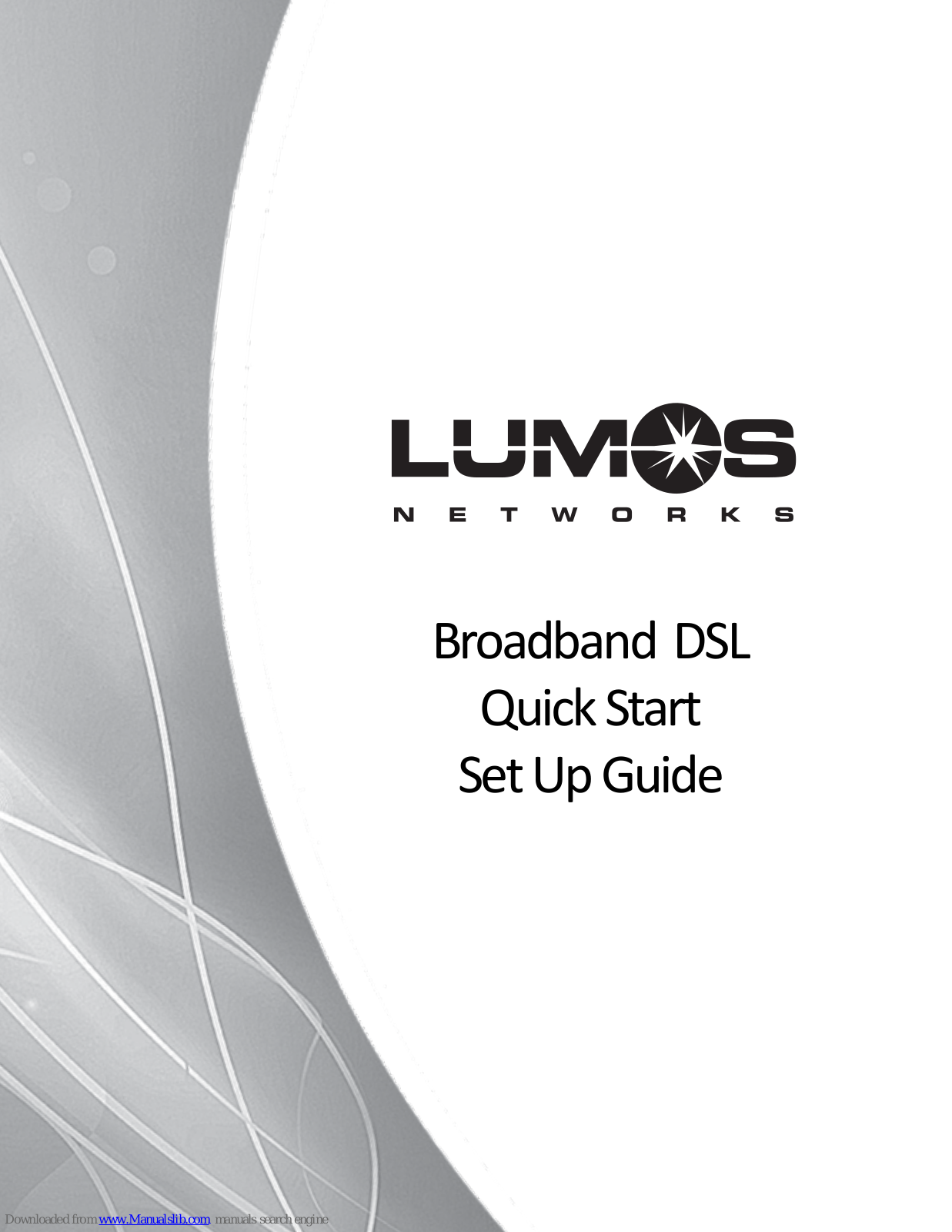 Lumos Networks DSL Modem Quick Start Setup Manual - ManualMachine.com