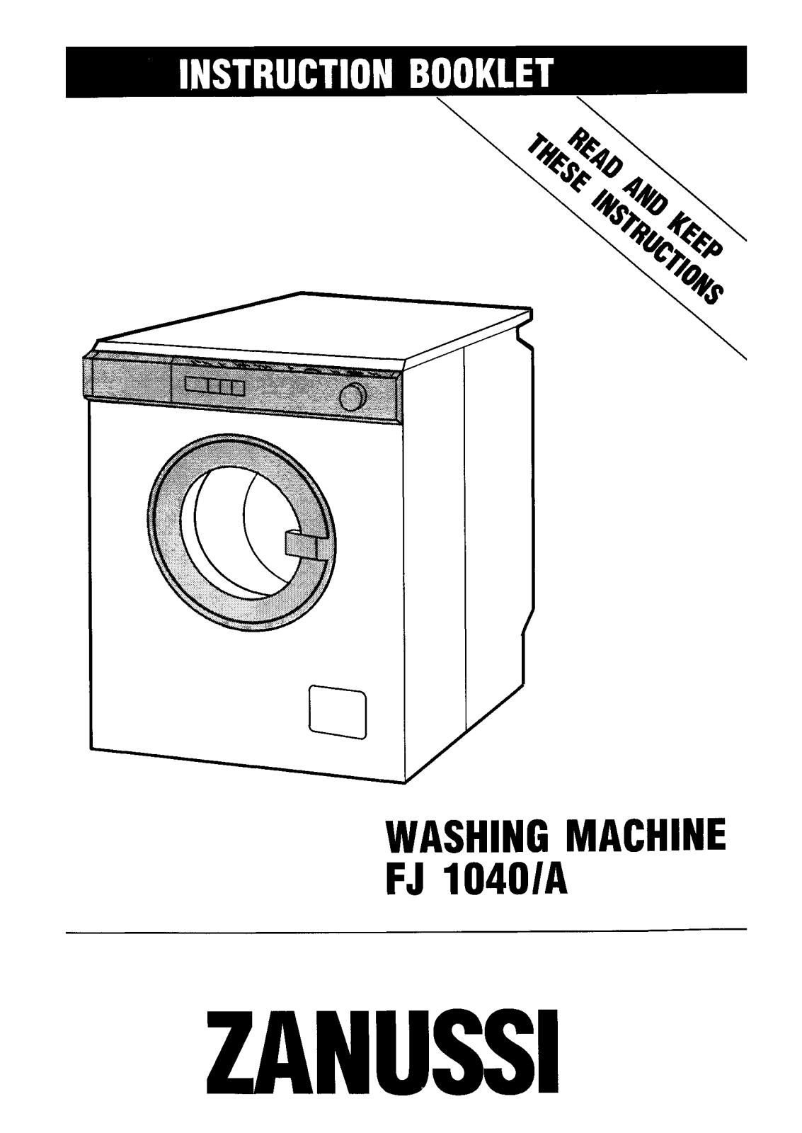 Zanussi FJ1040-A User Manual