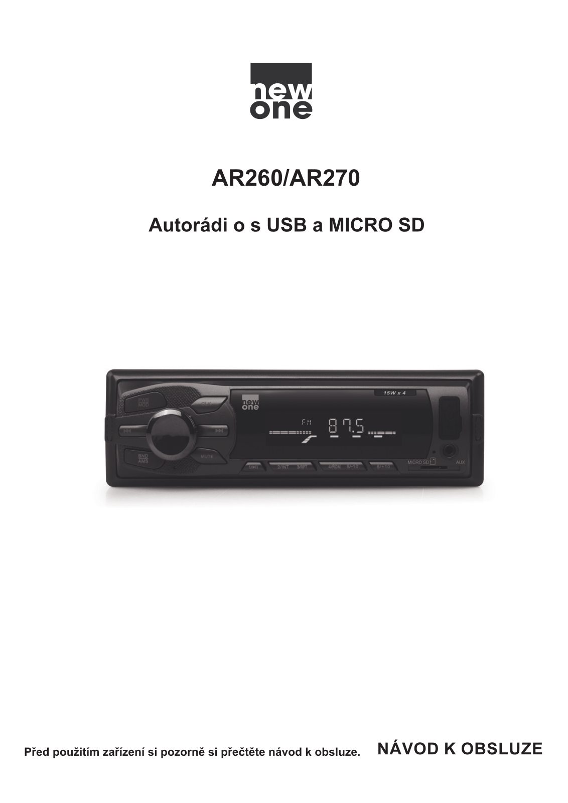 NEW ONE AR270 User Manual - ManualMachine.com