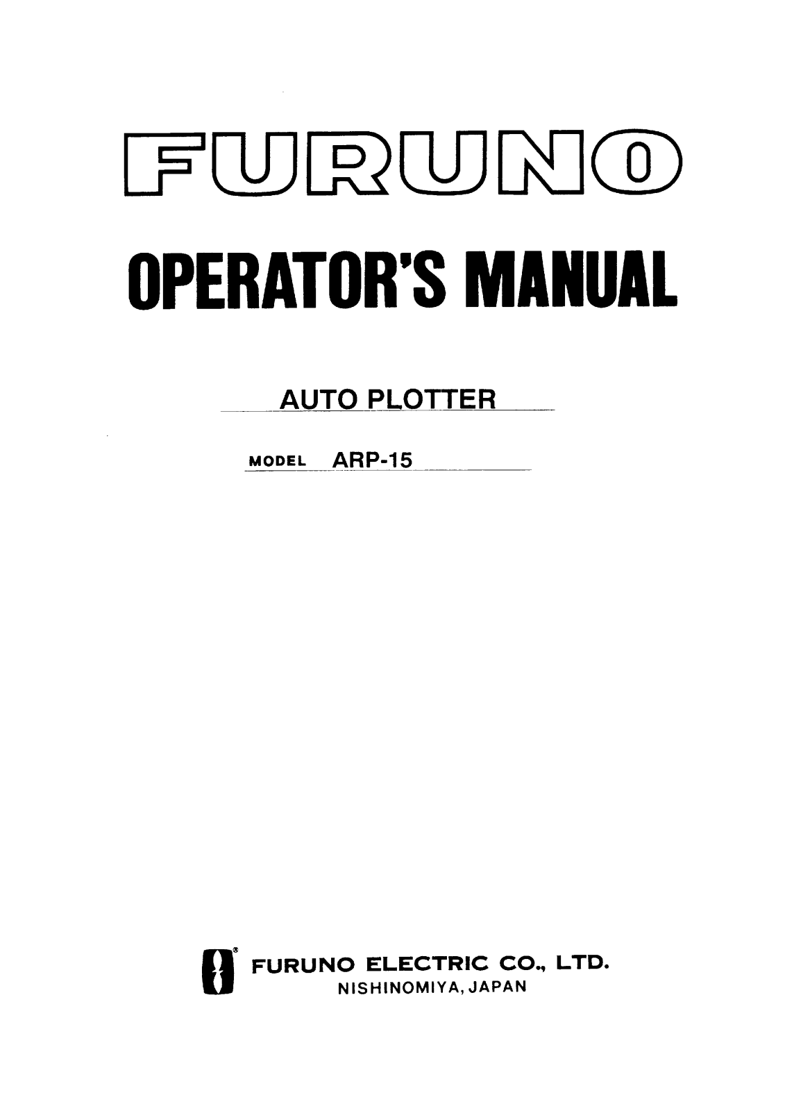 Furuno ARP15 User Manual