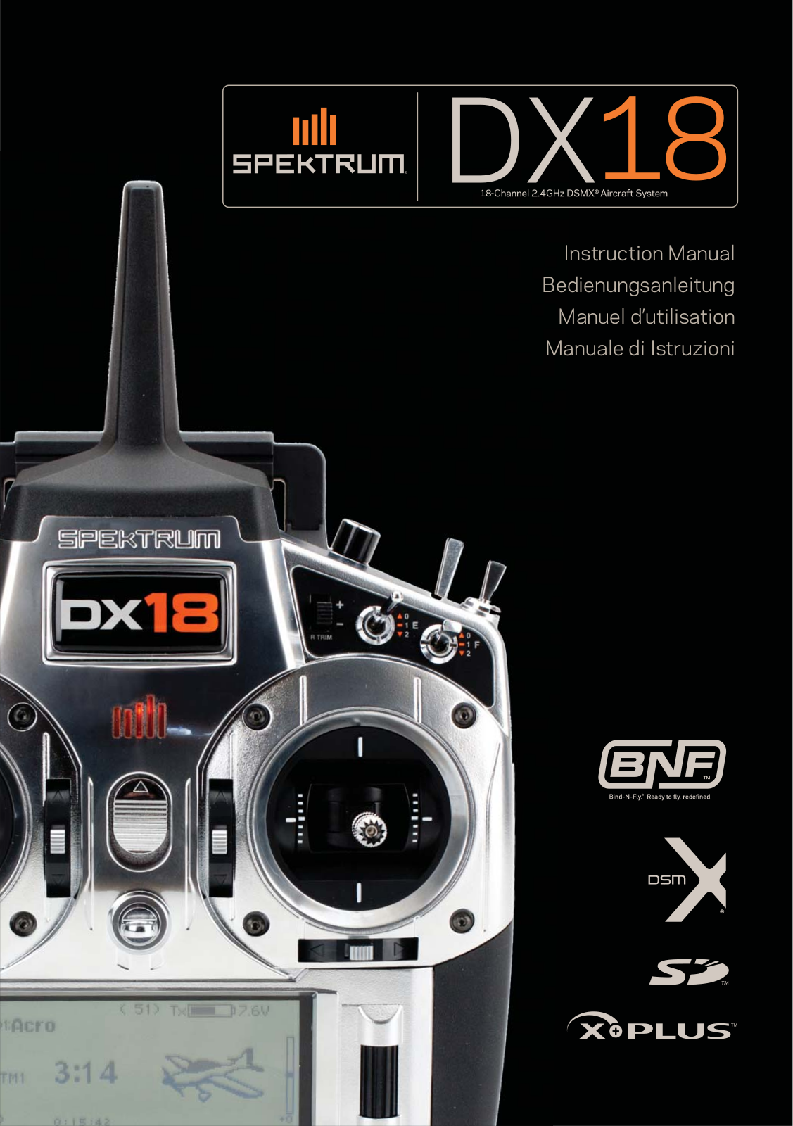 Spektrum DX18 Instruction Manual