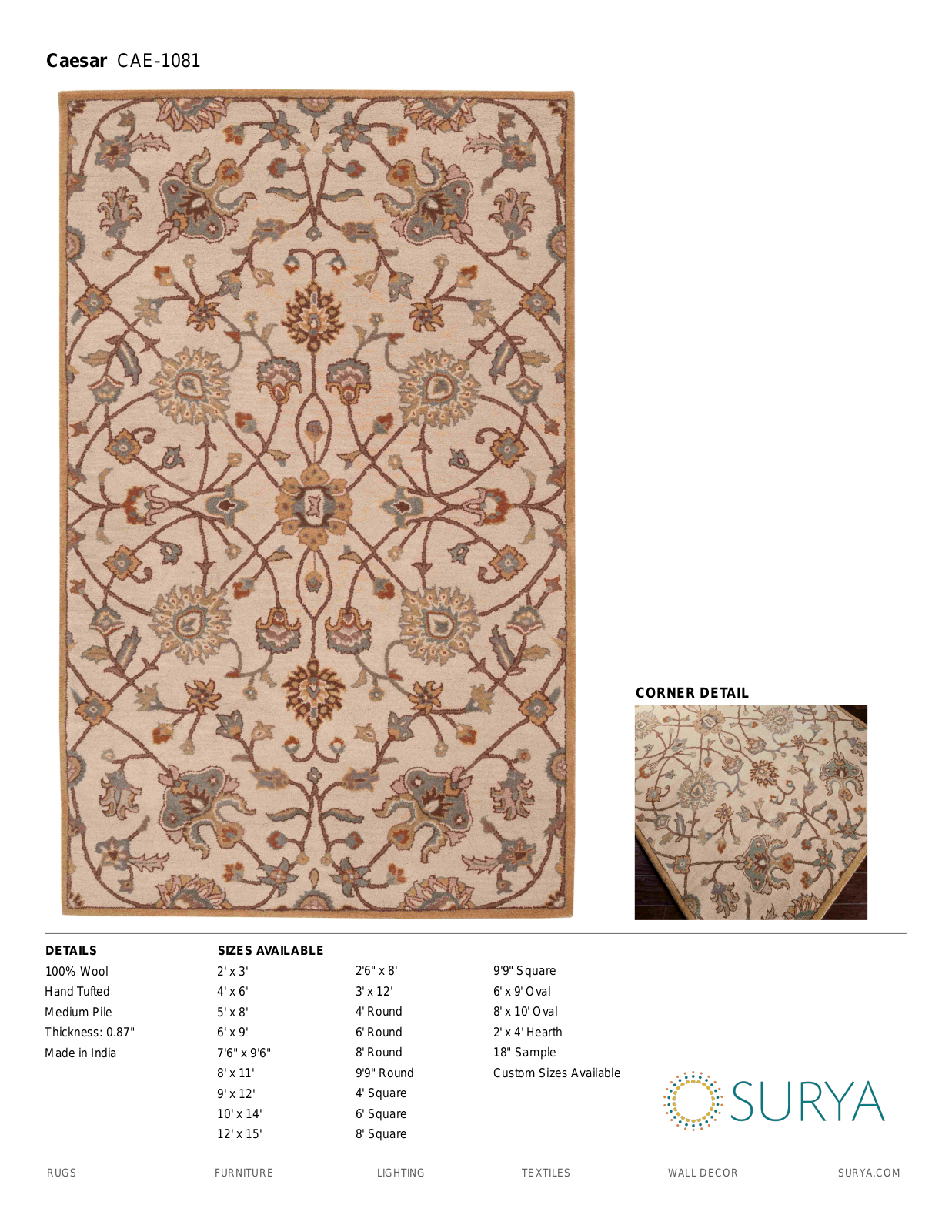 Surya YA44697 Specifications - ManualMachine.com