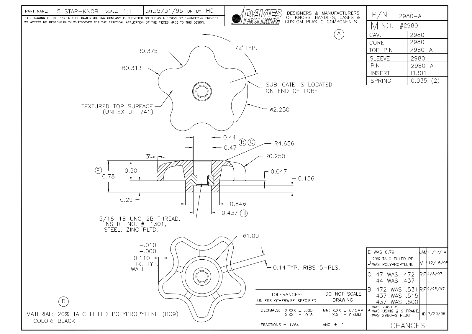 Davies Molding 2980-A Reference Drawing