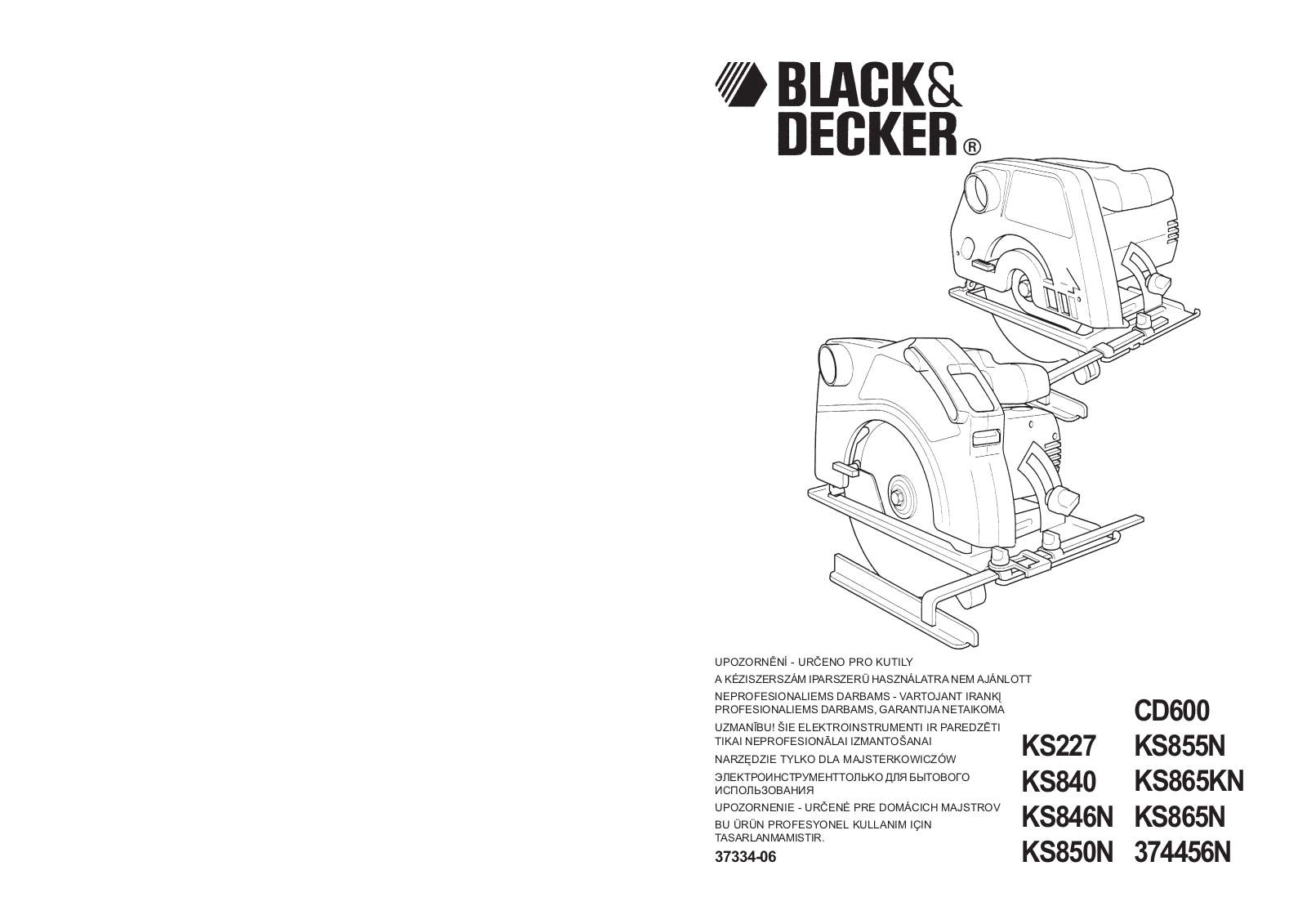 Black & Decker Ks840 Instruction Manual