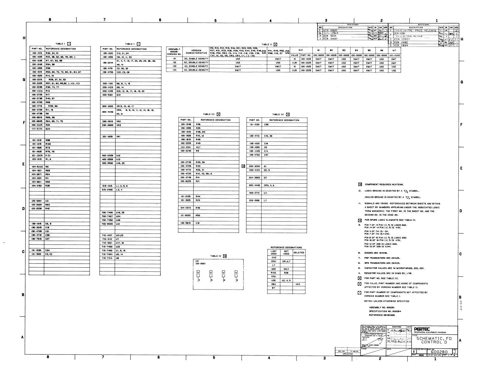 PERTEC 8IN SCHEMATICS 600280-J Schematic Schematic - ManualMachine.com