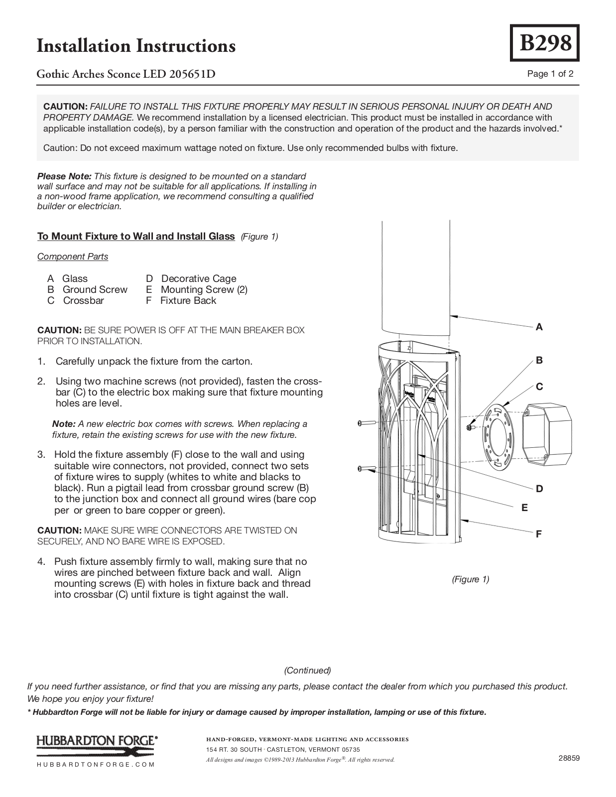 Hubbardton Forge 205651D User Manual