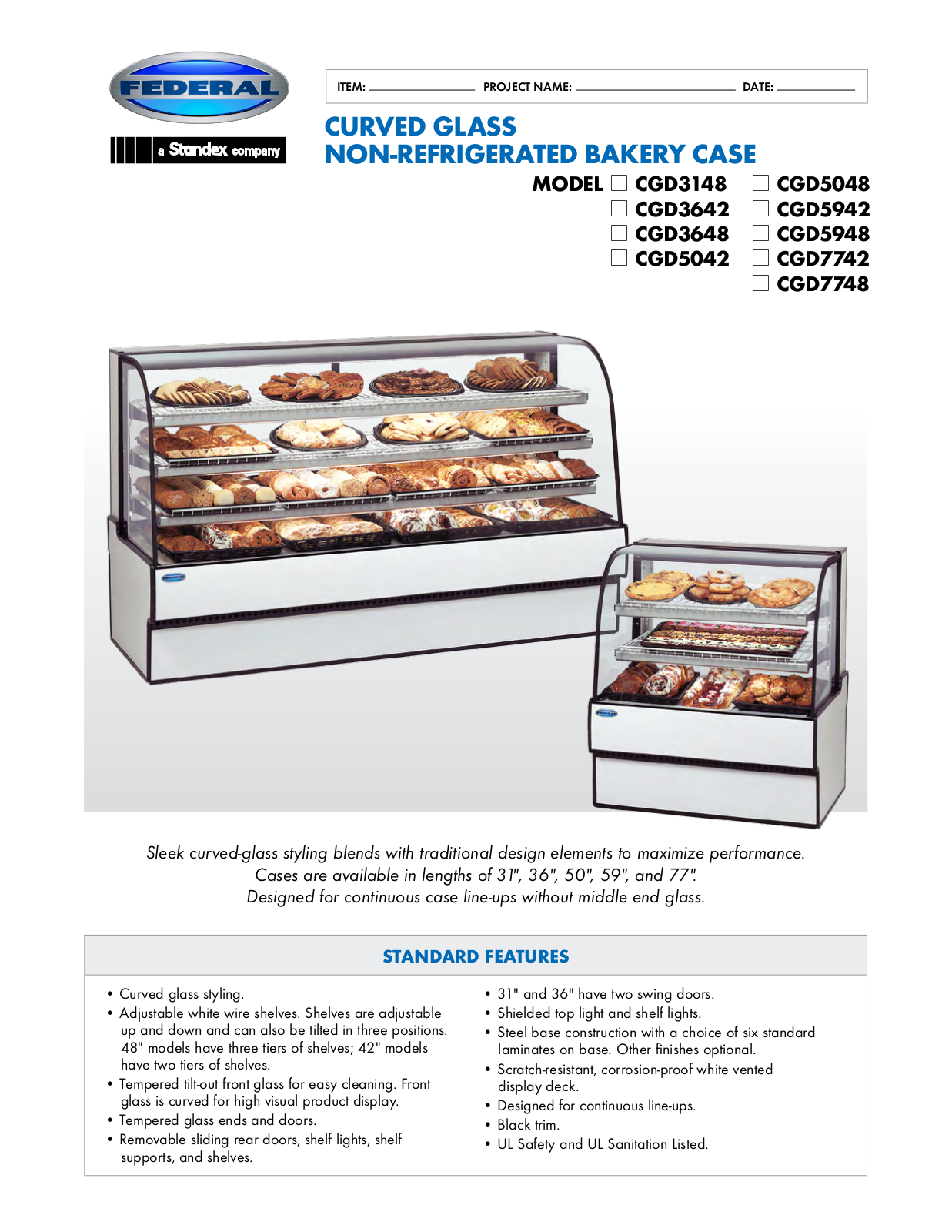 Federal Industries CGD3148 User Manual