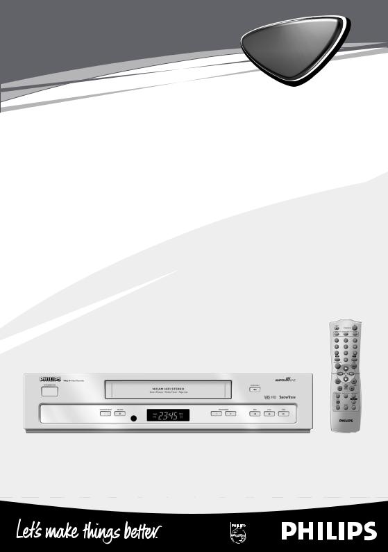 Philips VR630/39, VR730/39, VR732/39, VR830/39, VRQ45/39 User Manual