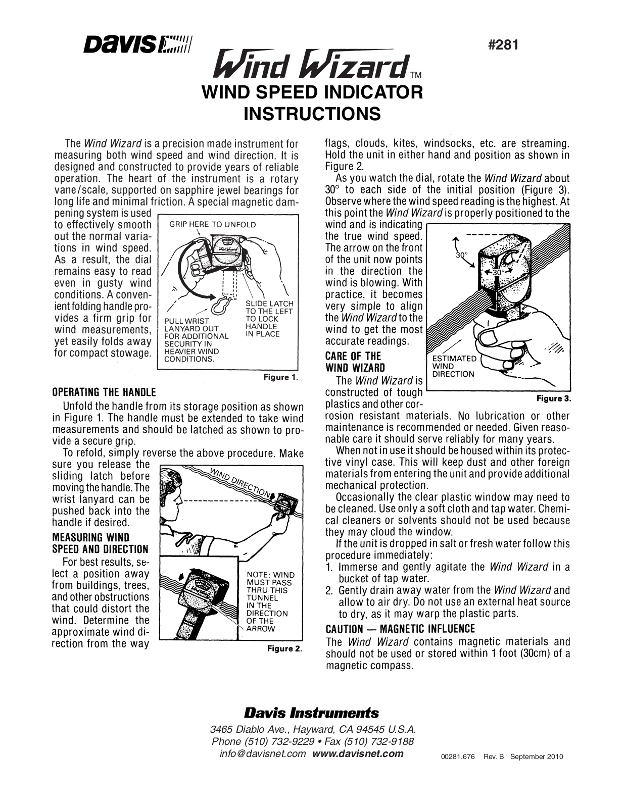 Davis Instruments 281 Instruction Manual