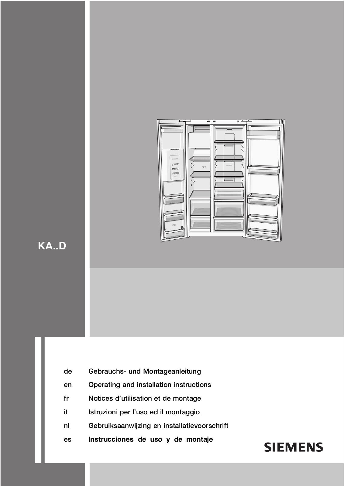 Siemens KA62DV75 User Manual