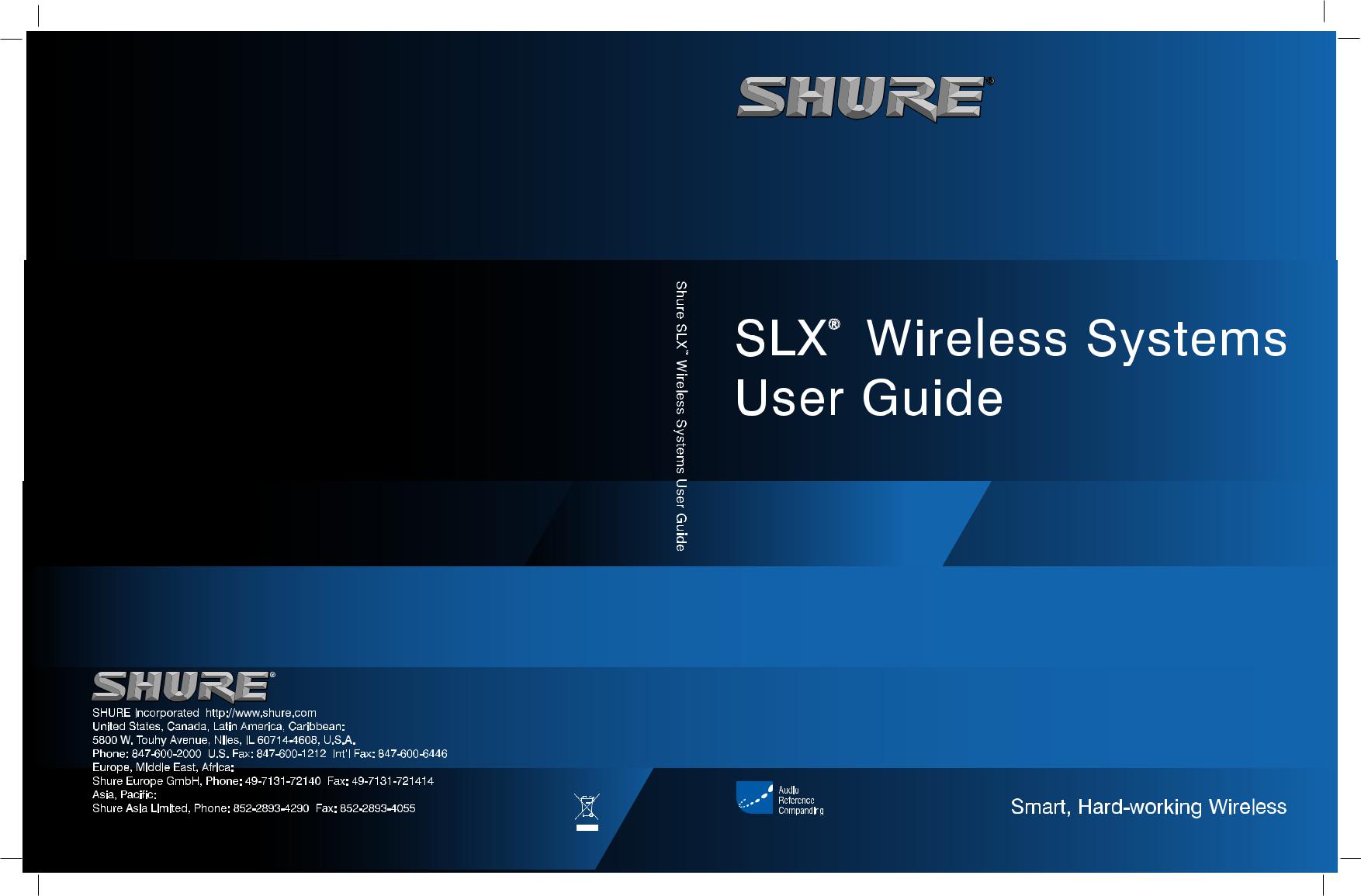 Shure orporated SLX1G5 User Manual