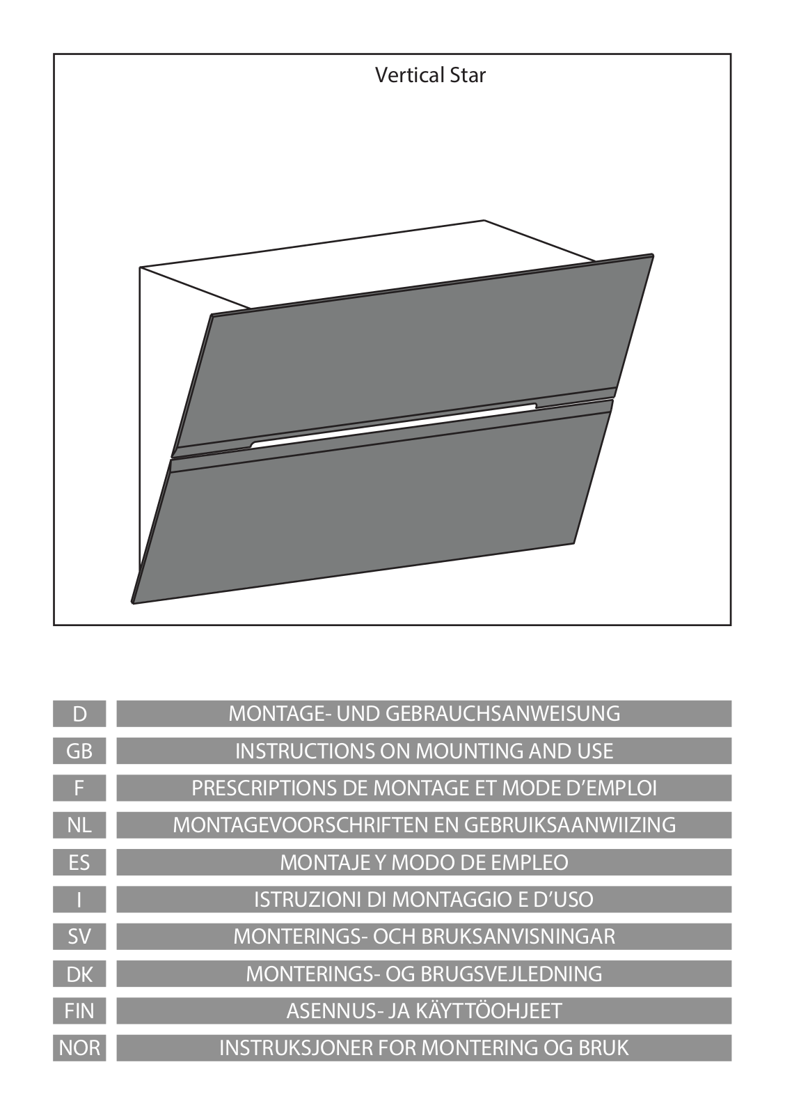 Eico Vertical Star Instruction On Mounting And Use Manual