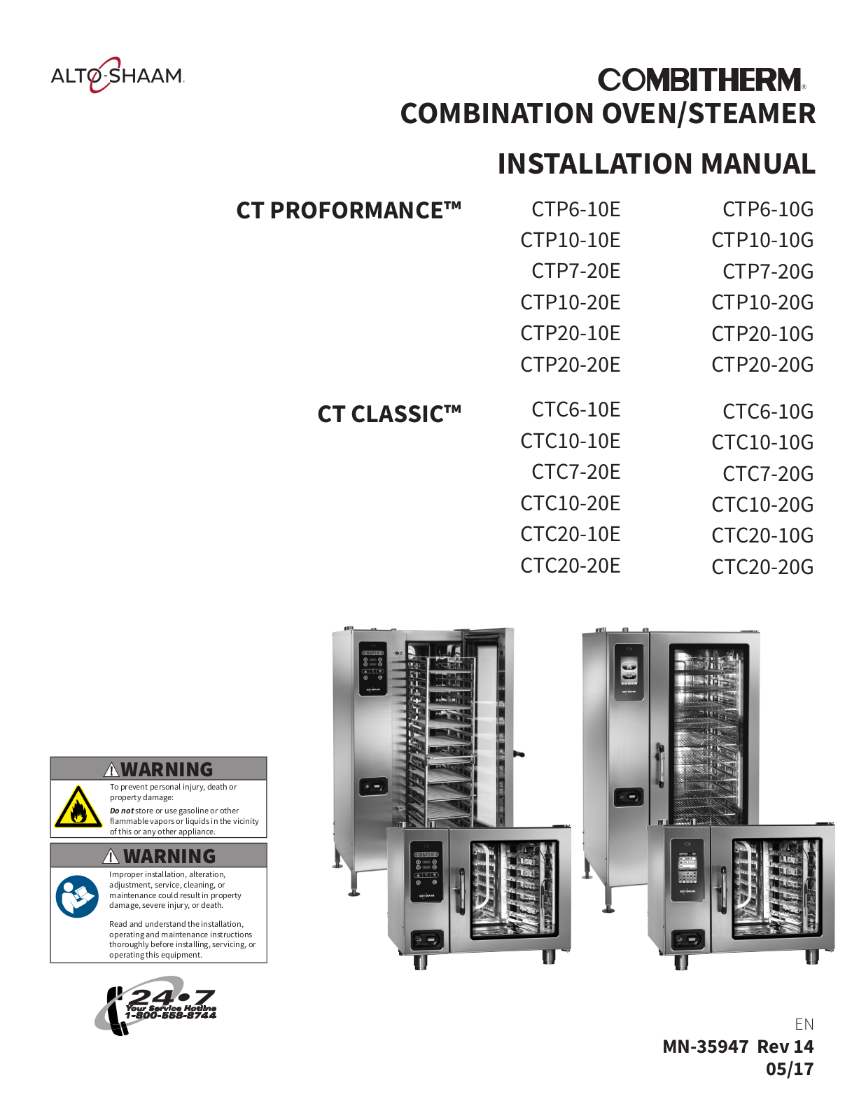 Alto Shaam CTC10-10EB Installation Manual