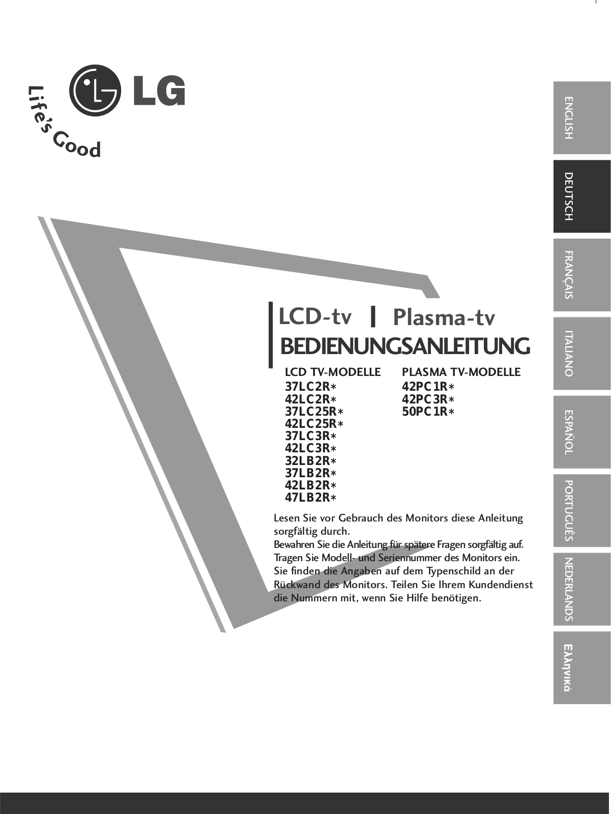 Lg 37LC2R, 42LC2R, 37LC25R, 42LC25R, 37LC3R User Manual