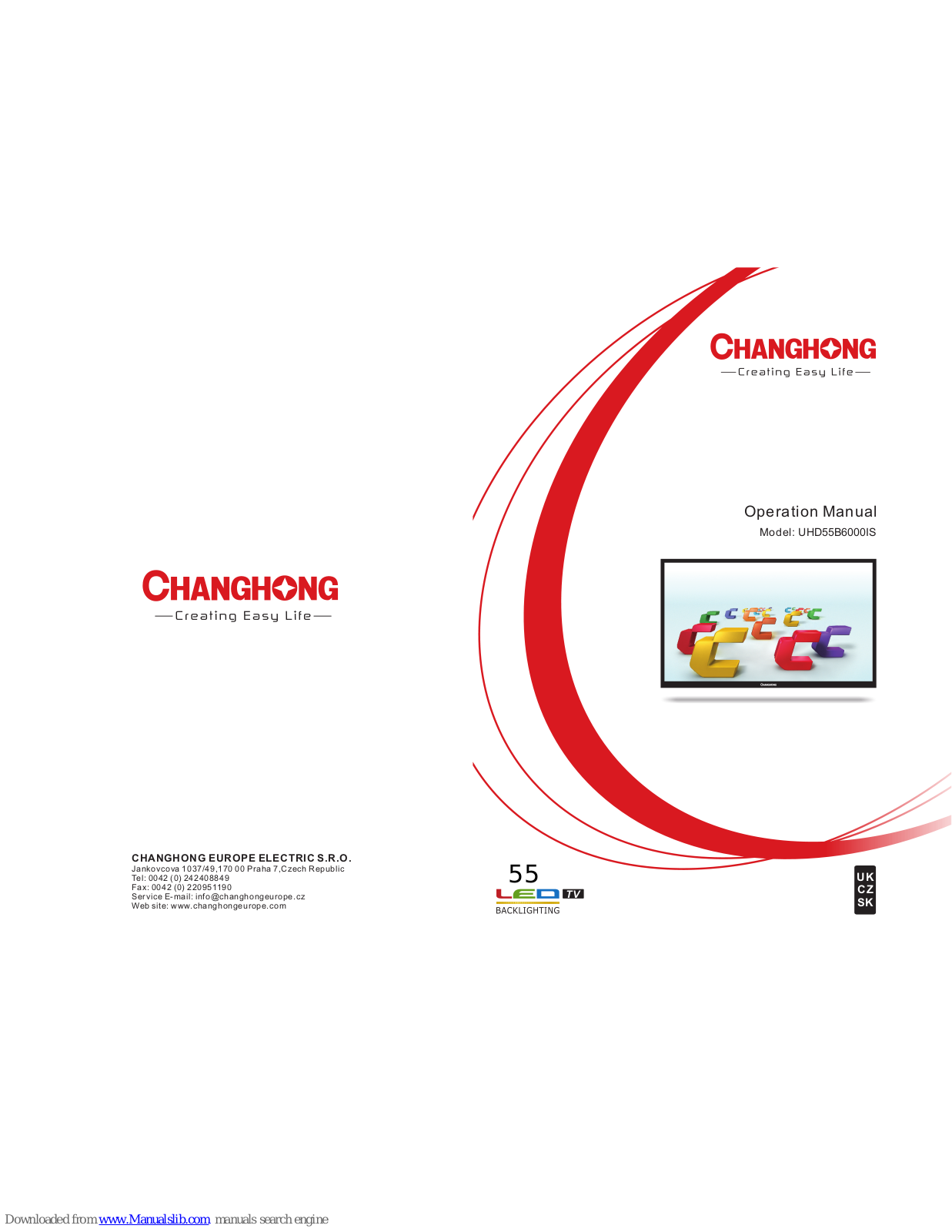 Changhong Electric uhd55b6000is Operation Manual