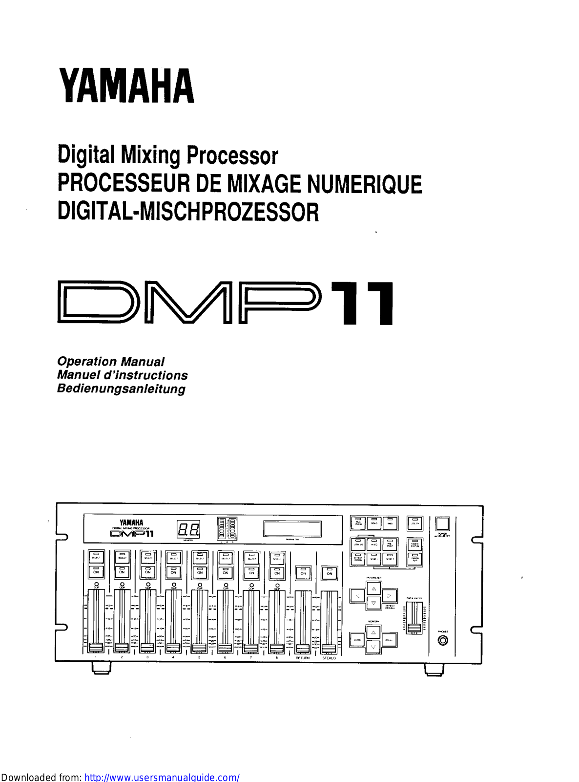 Yamaha Audio DMP11 User Manual