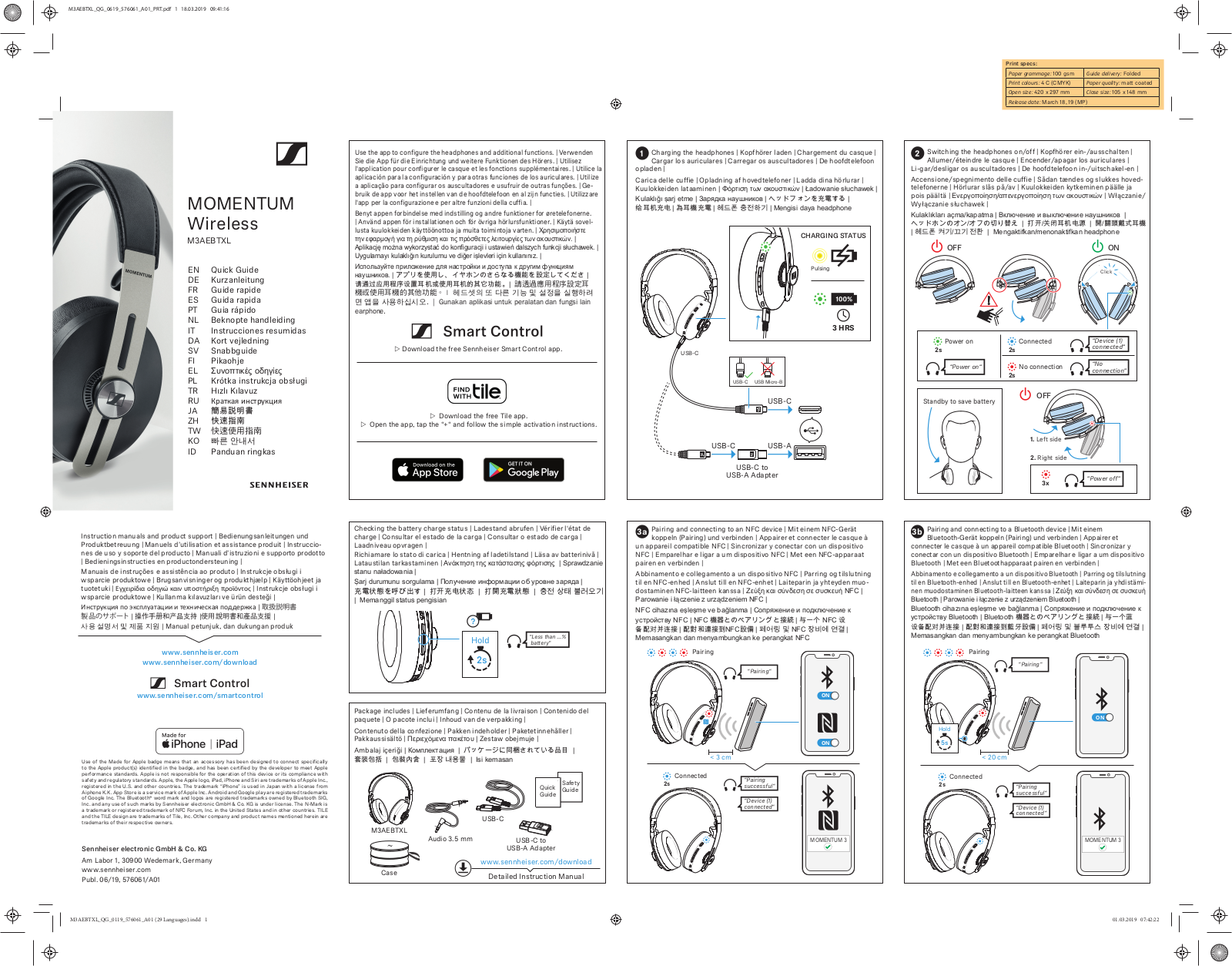 Sennheiser Momentum Wireless Zwart User manual