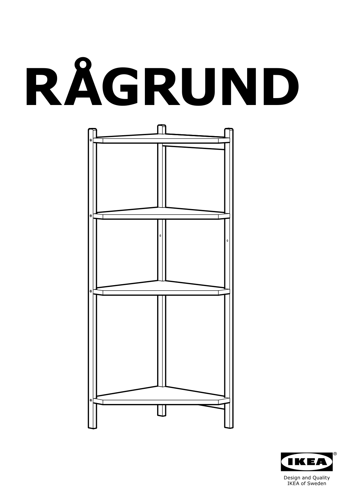 IKEA RÅGRUND Corner shelf unit User Manual