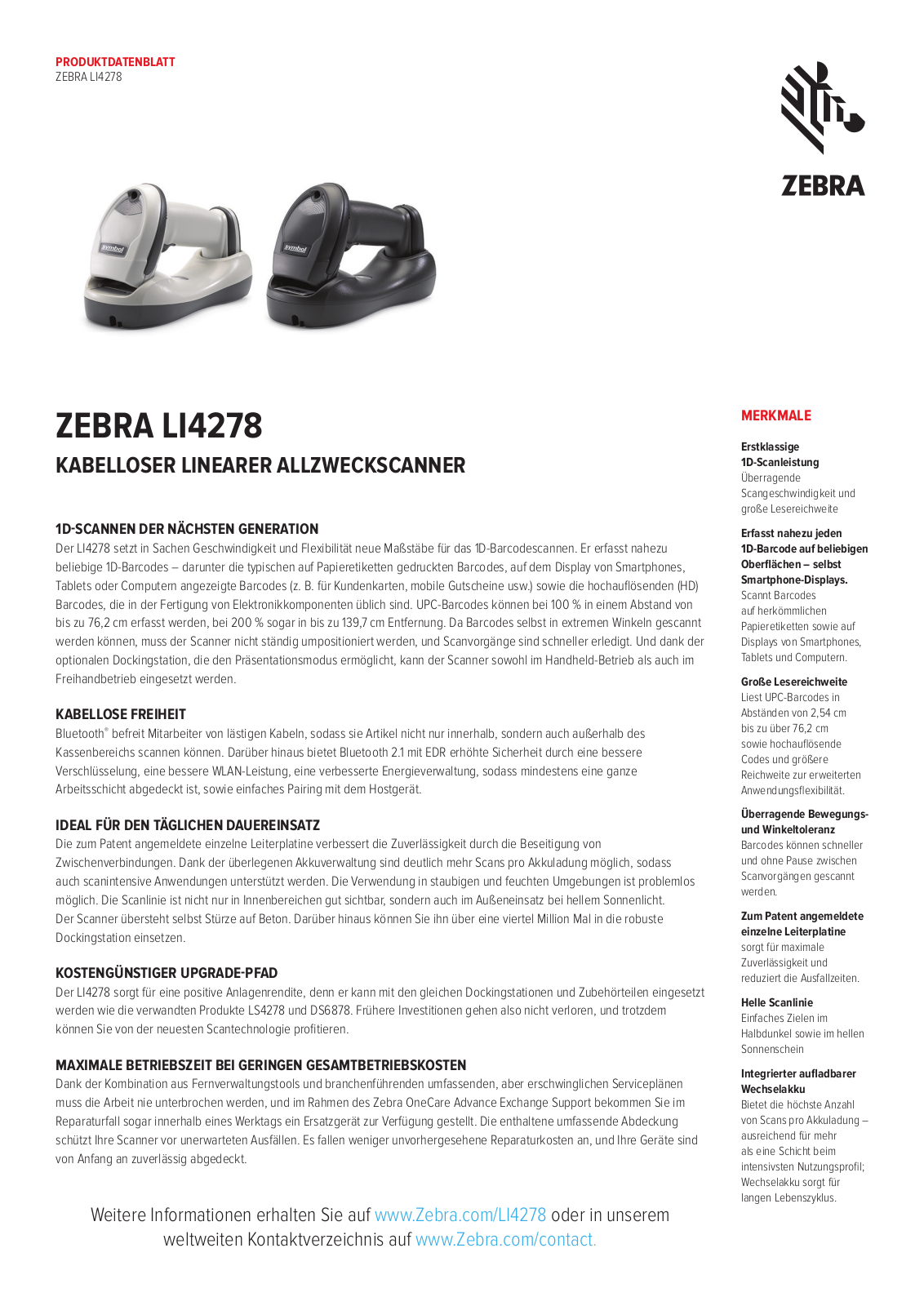 Zebra LI4278 User Manual