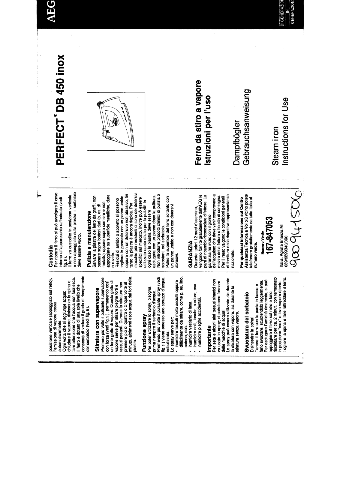 AEG-Electrolux PERFECTROSSODB450, PERFECTINOXDB450 User Manual