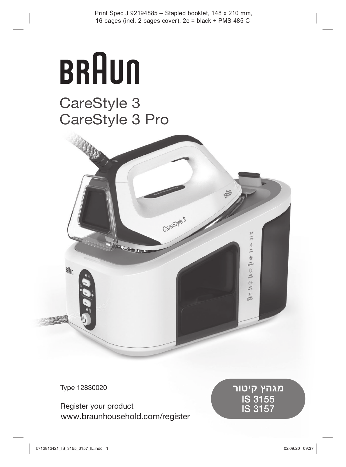 Braun IS 3155, IS 3157 User guide