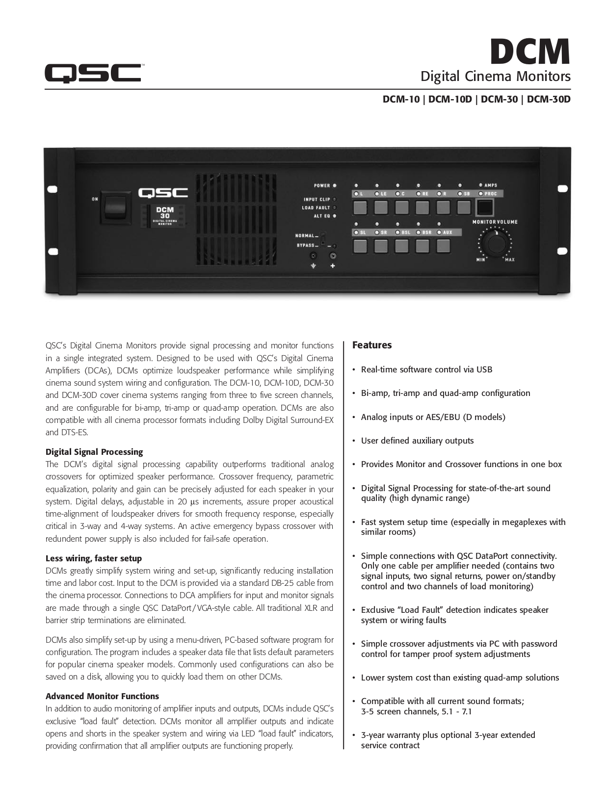 QSC DCM-30 Brochure