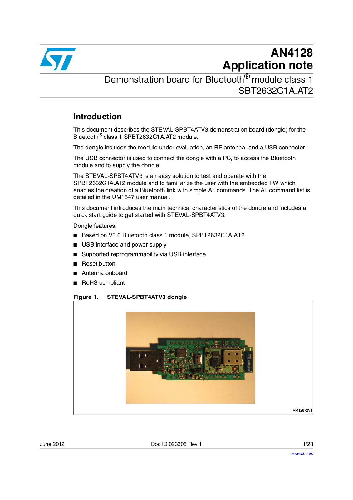 ST AN4128 Application note