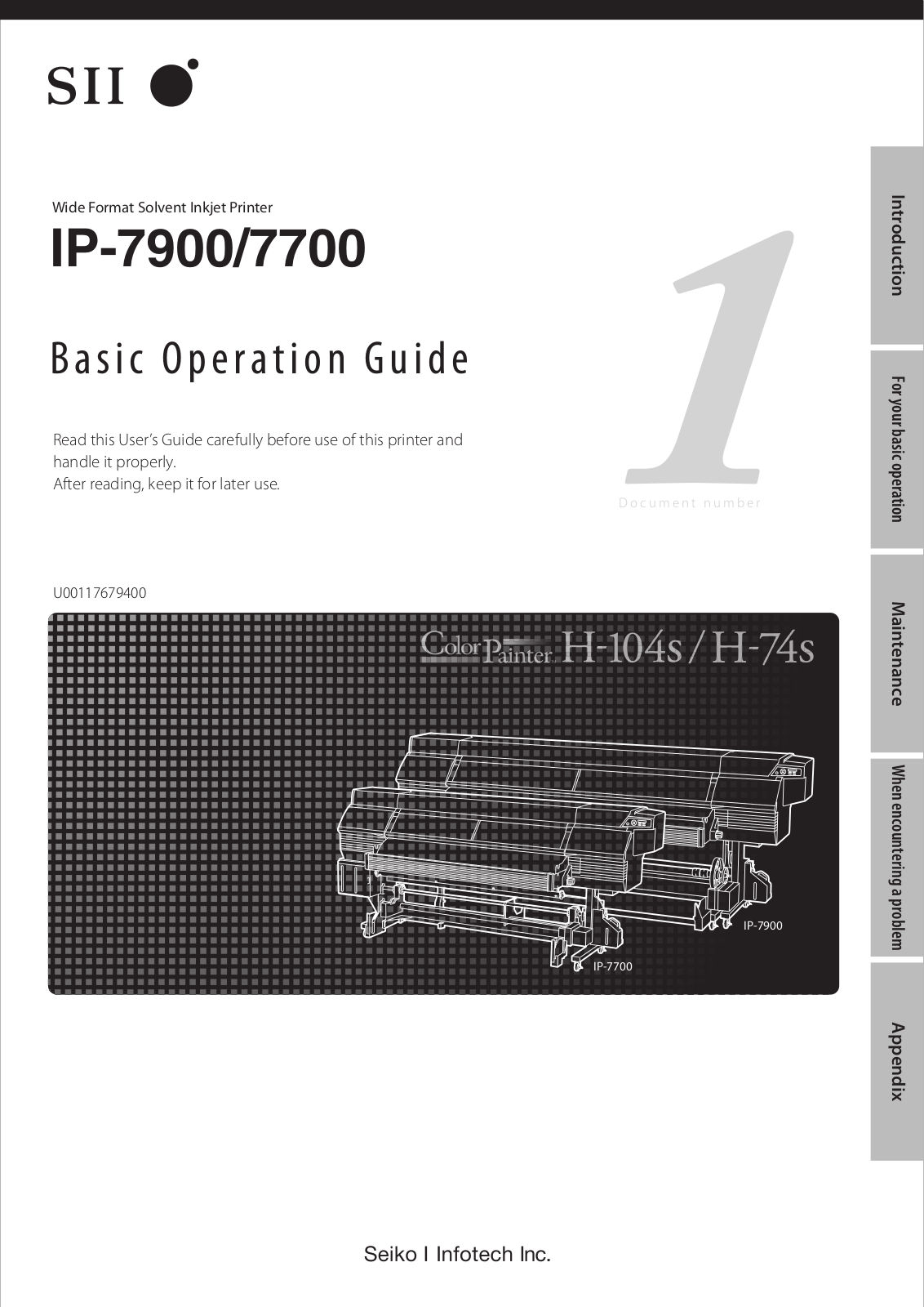 SII IP-7900, IP-7700 Operation Manual - ManualMachine.com
