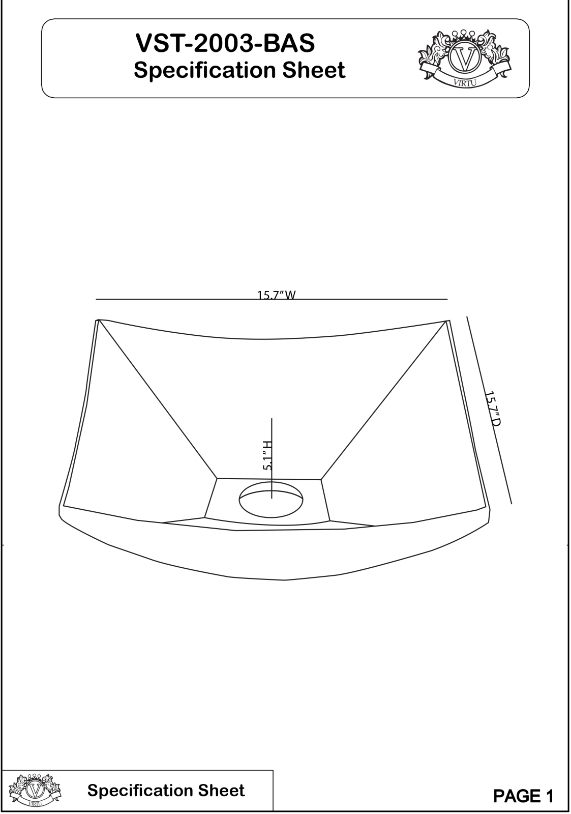 Virtu USA VTU1393 Specifications - ManualMachine.com
