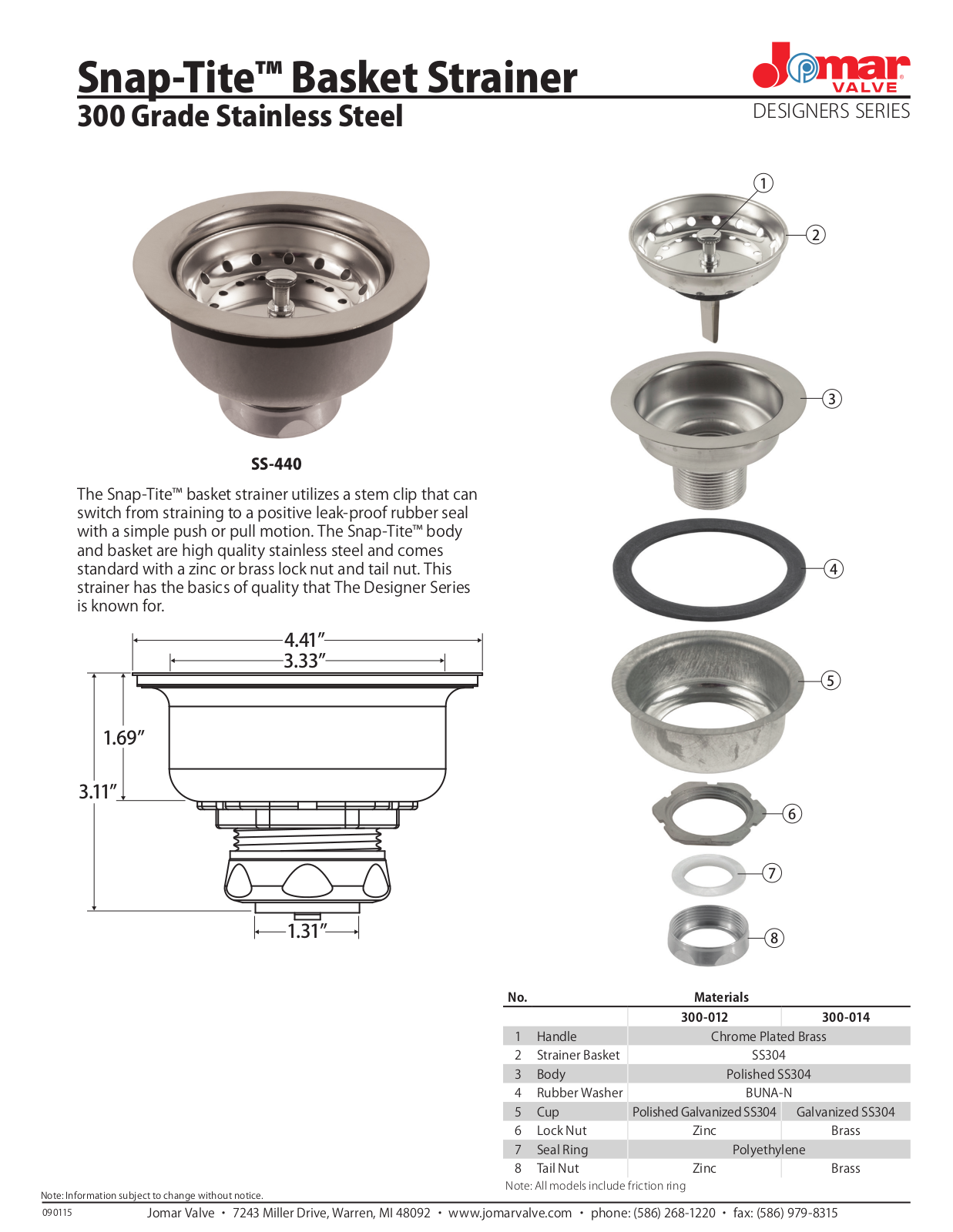 Jomar SS-440 User Manual