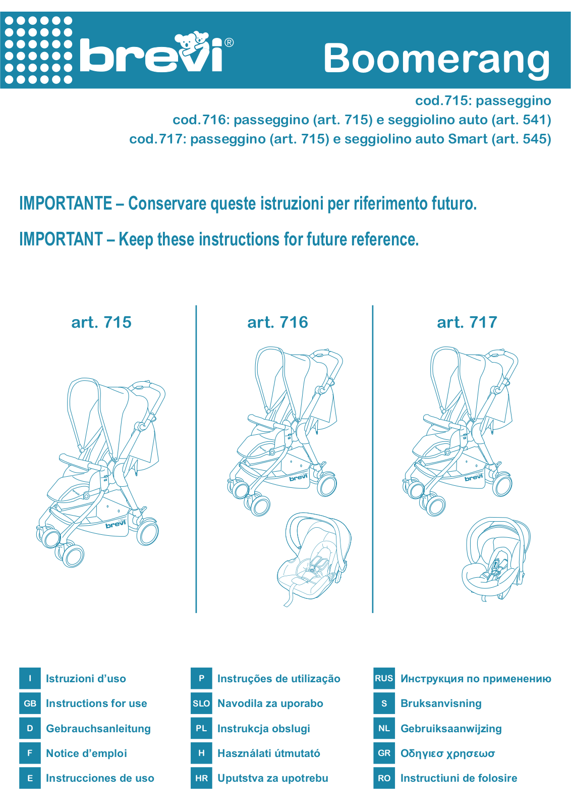 Brevi Boomerang User Manual