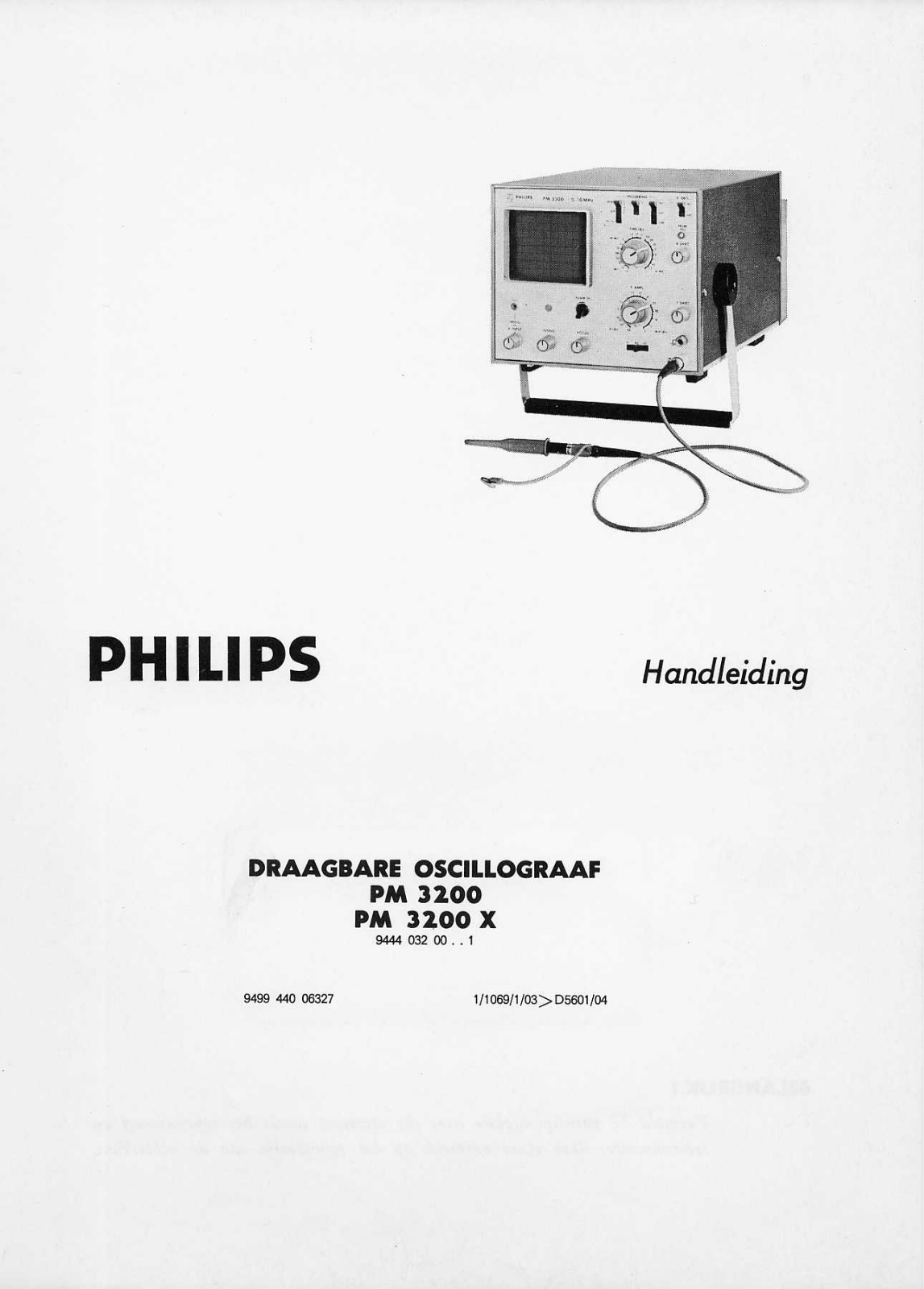 Philips PM3200 X, PM3200 User Manual